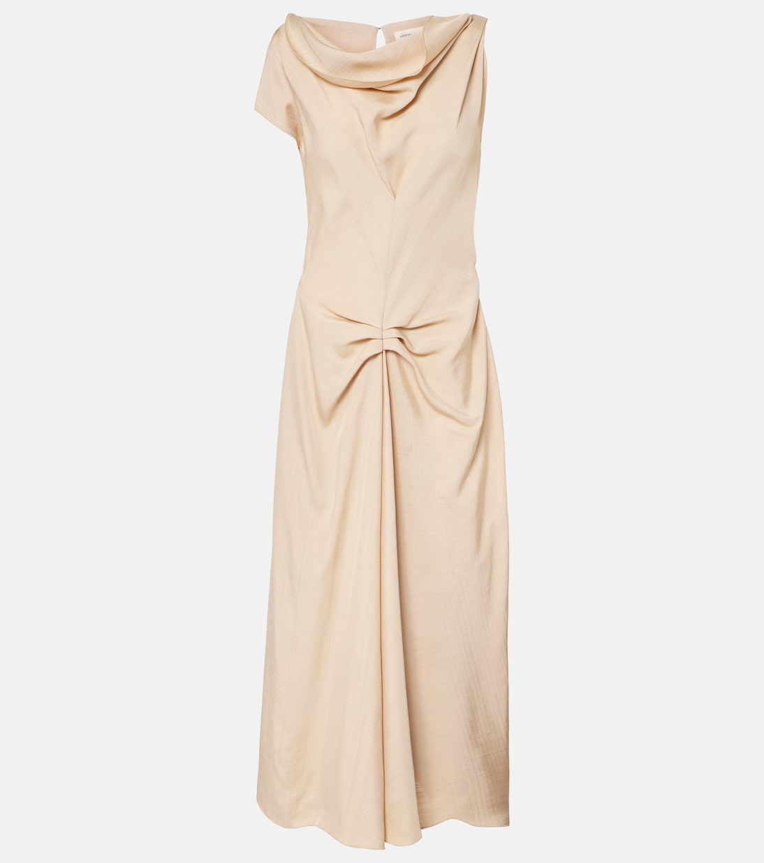 Vestido midi fruncido | Victoria Beckham