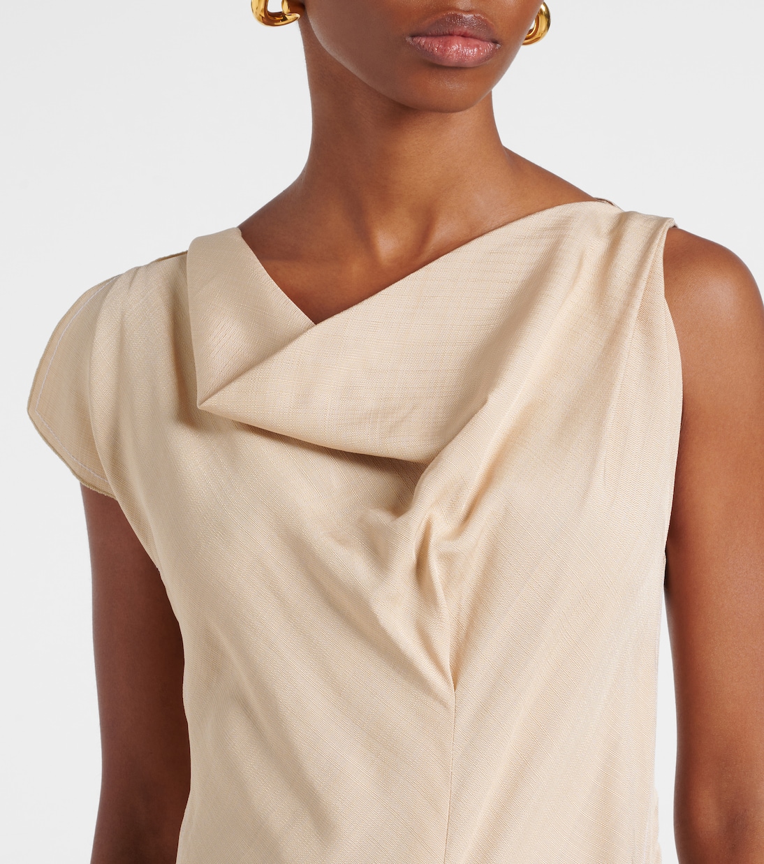 Vestido midi fruncido | Victoria Beckham