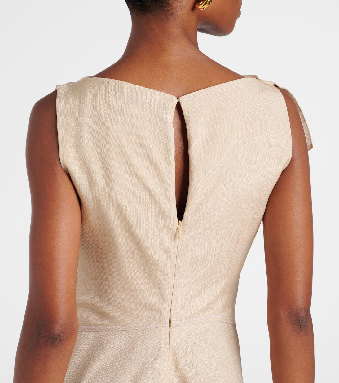 Vestido midi fruncido | Victoria Beckham