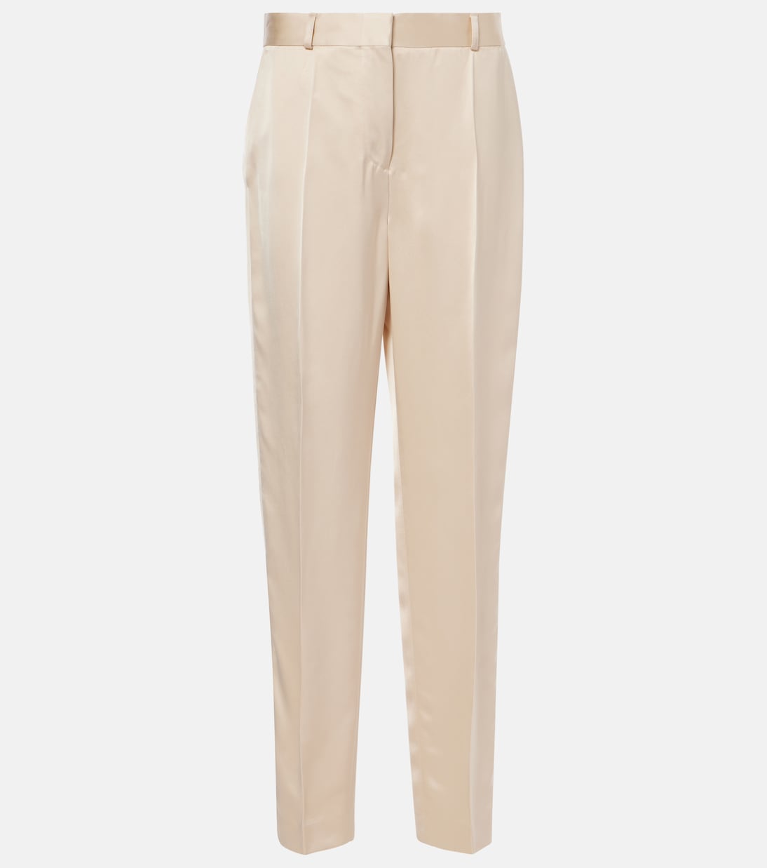 Pantaloni regular in raso a vita alta | Toteme