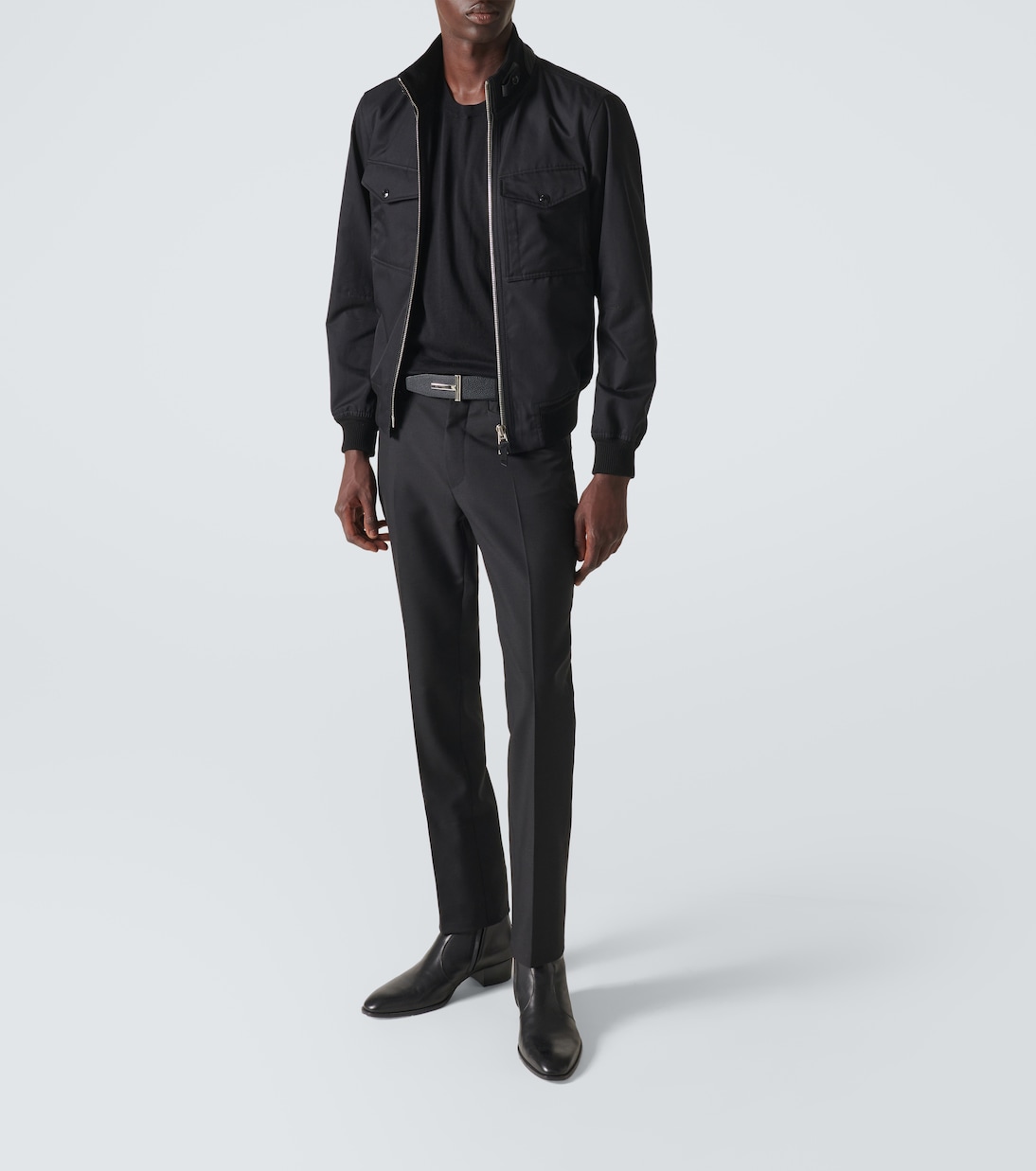 Giacca blouson in twill di cotone e seta | Tom Ford