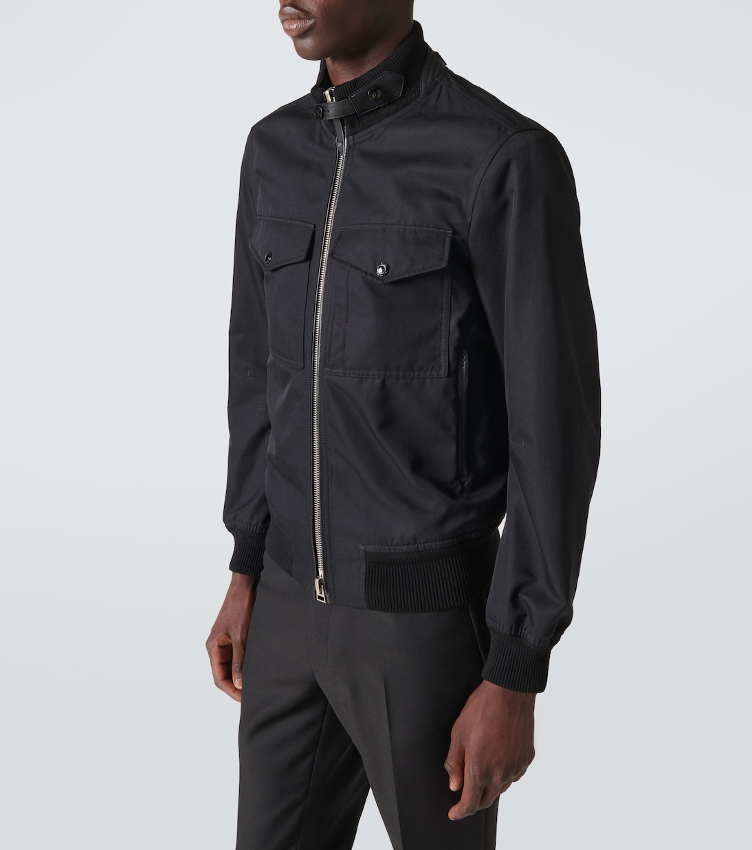 Giacca blouson in twill di cotone e seta | Tom Ford