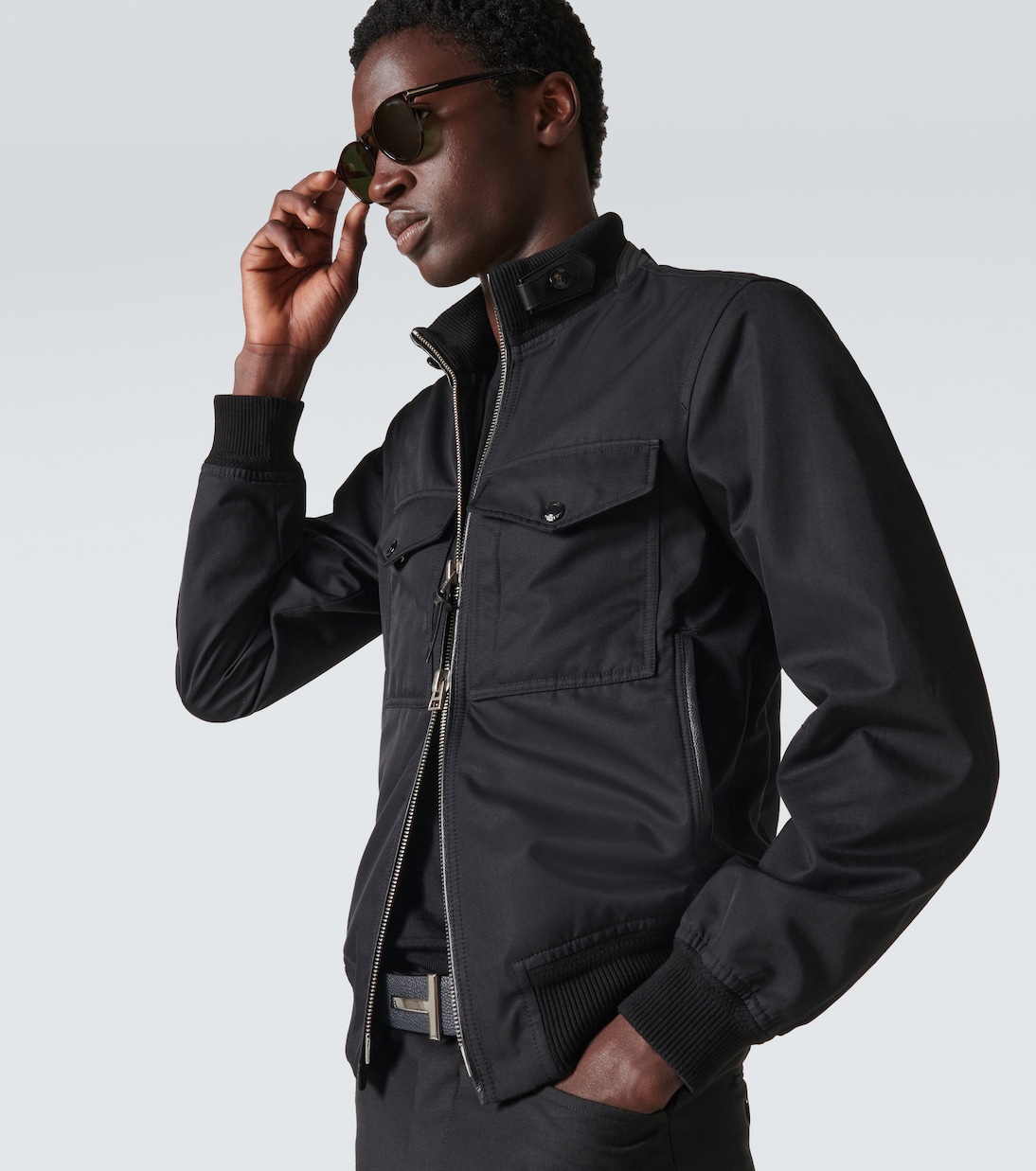 Giacca blouson in twill di cotone e seta | Tom Ford