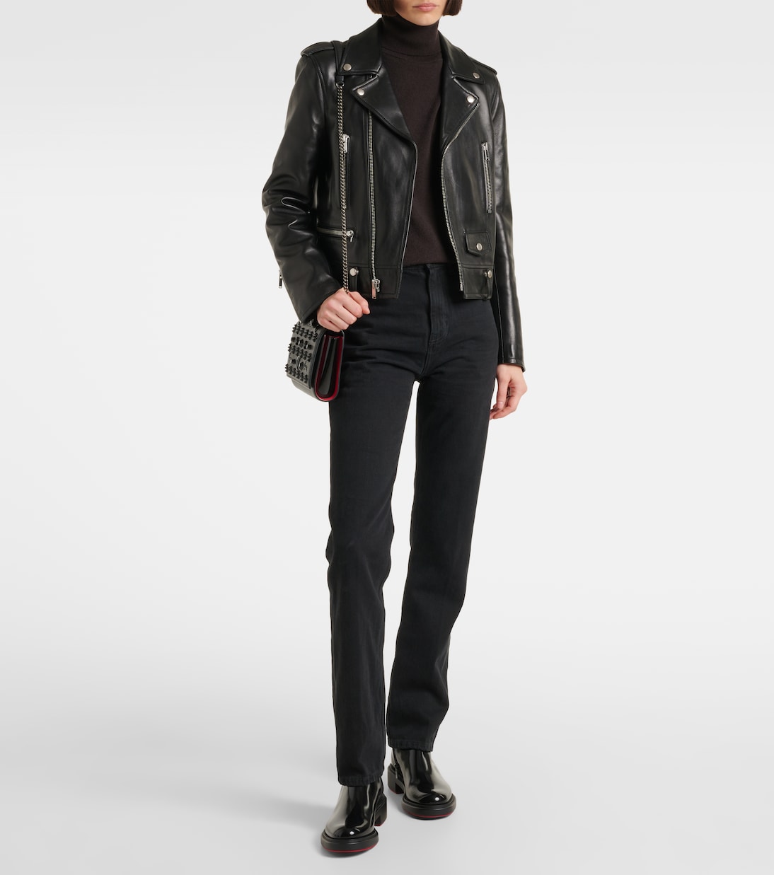 Stivaletti Urban Booty Lock in pelle lucida di Christian Louboutin per un look giovane e audace