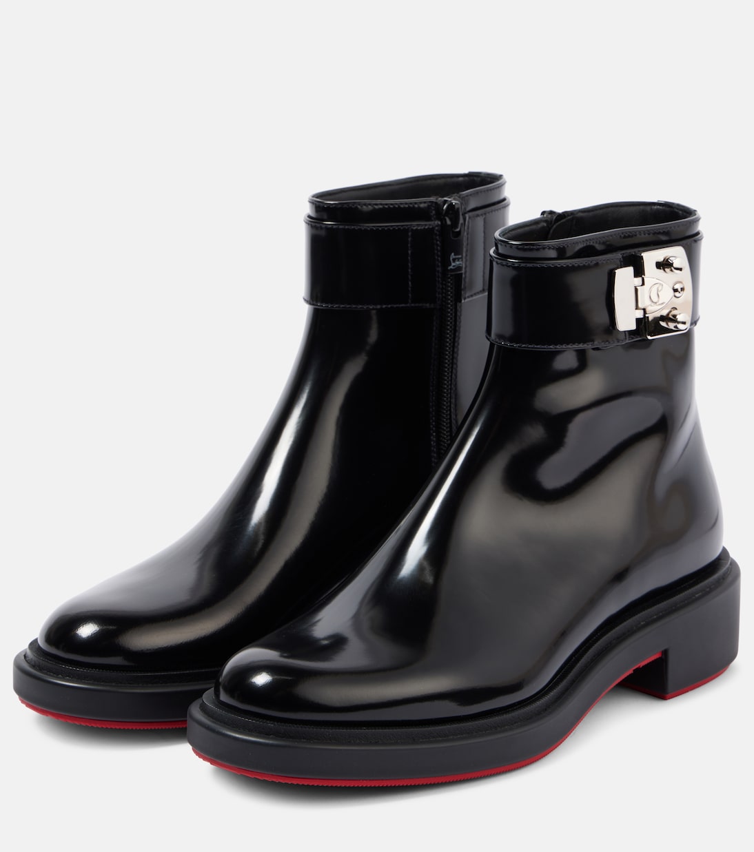 Stivaletti Urban Booty Lock in pelle lucida di Christian Louboutin per un look giovane e audace