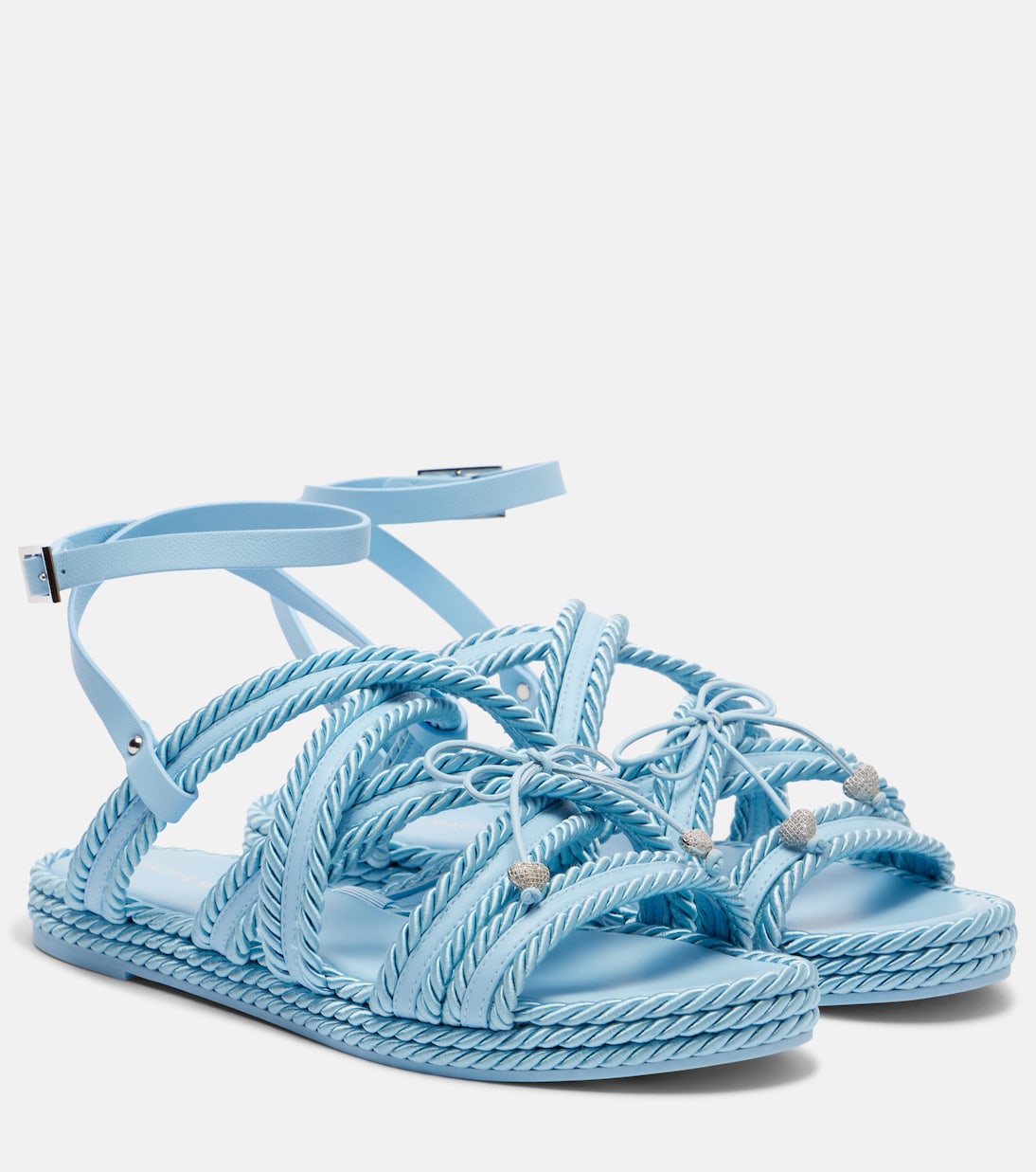 Verzierte Espadrille-Sandalen mit Leder | Mach & Mach