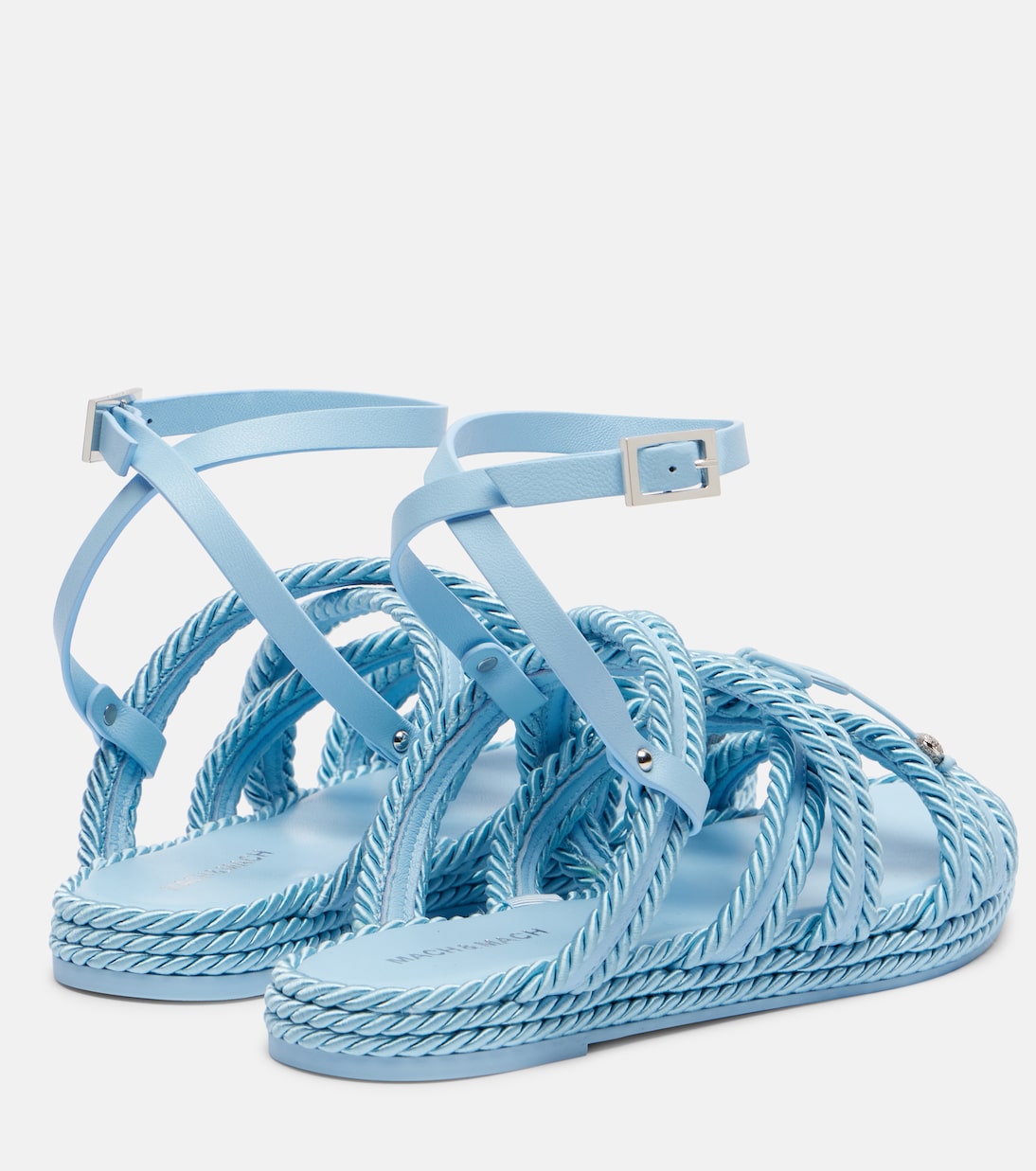 Verzierte Espadrille-Sandalen mit Leder | Mach & Mach