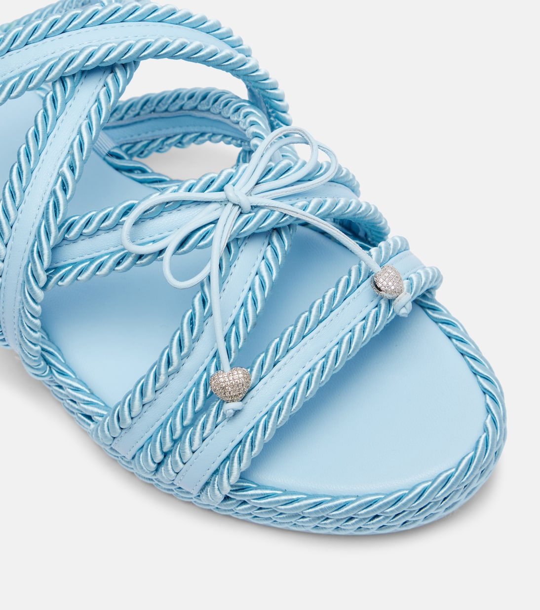 Verzierte Espadrille-Sandalen mit Leder | Mach & Mach