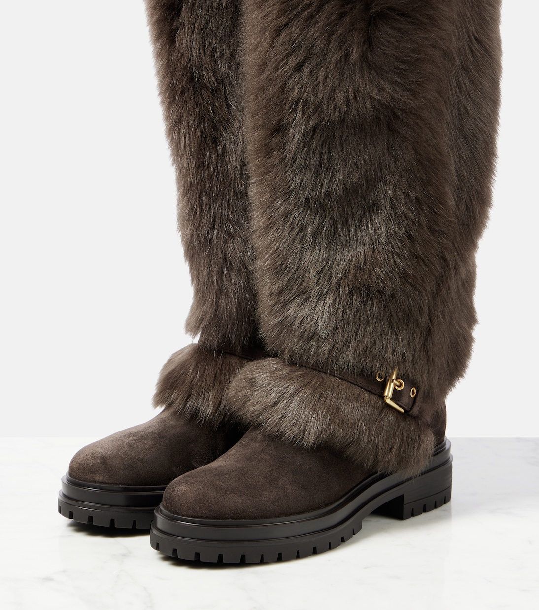 Botas de nieve Maverick de ante y borrego | Gianvito Rossi