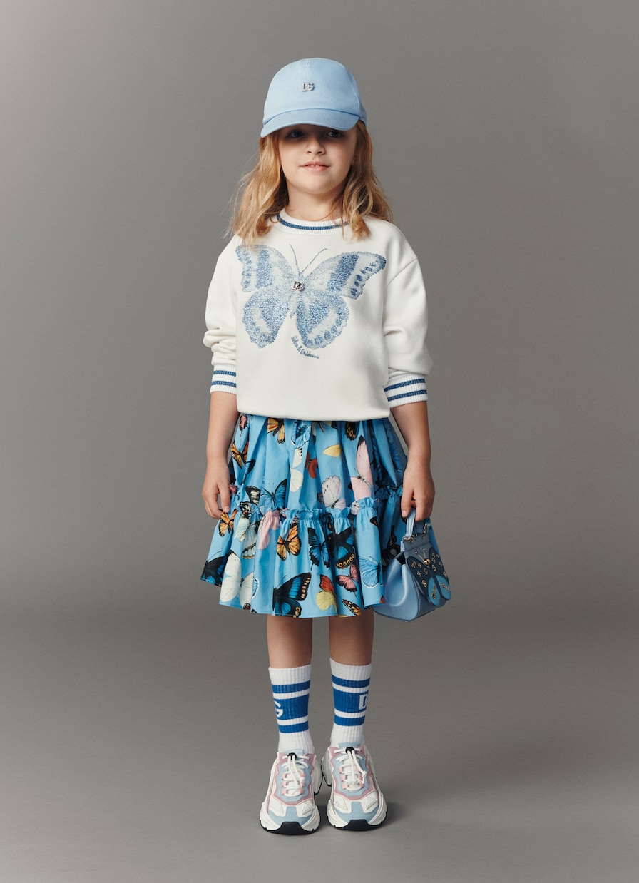Felpa DG in jersey di cotone | Dolce&Gabbana Kids