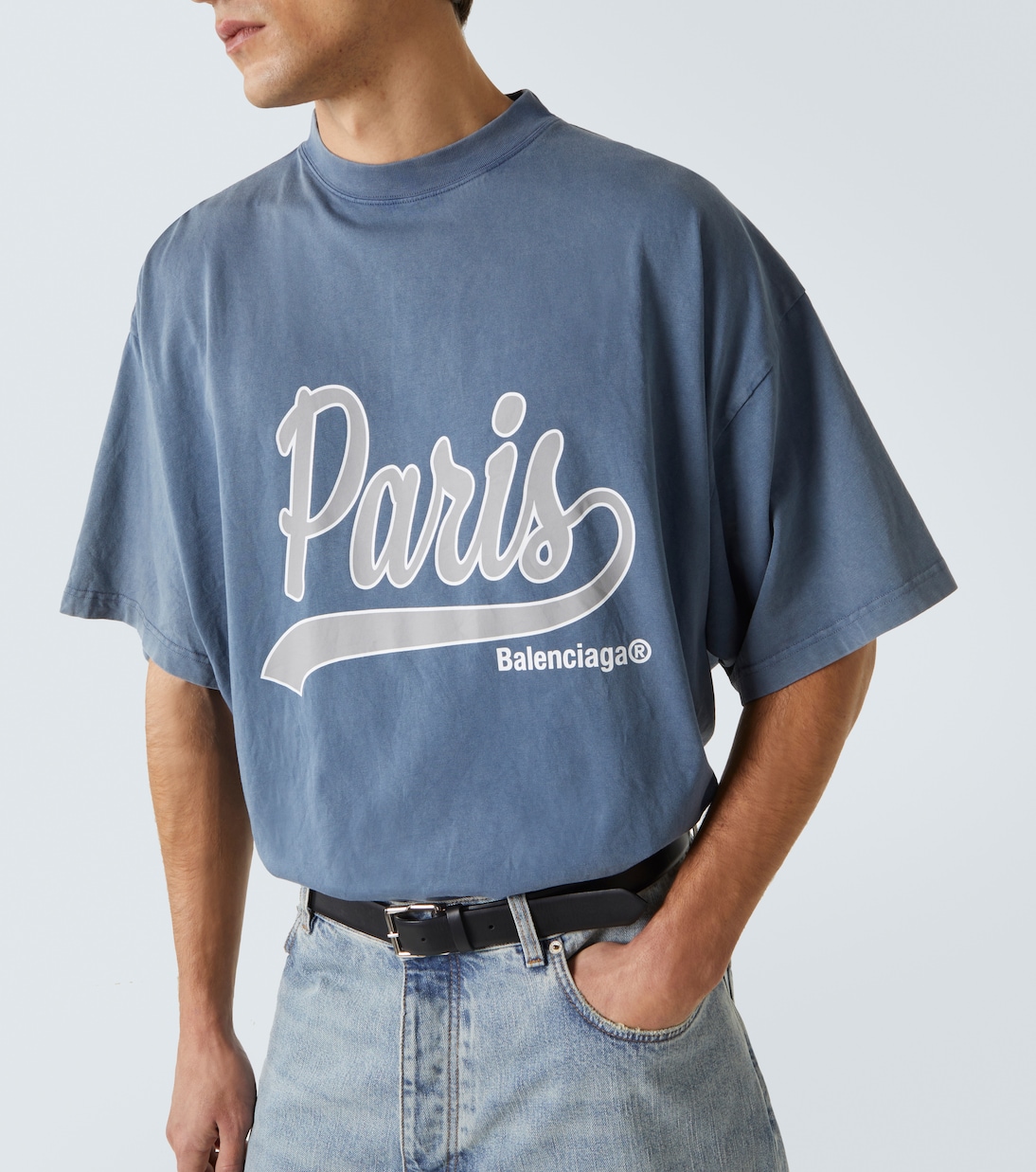 Paris faded cotton T-shirt | Balenciaga