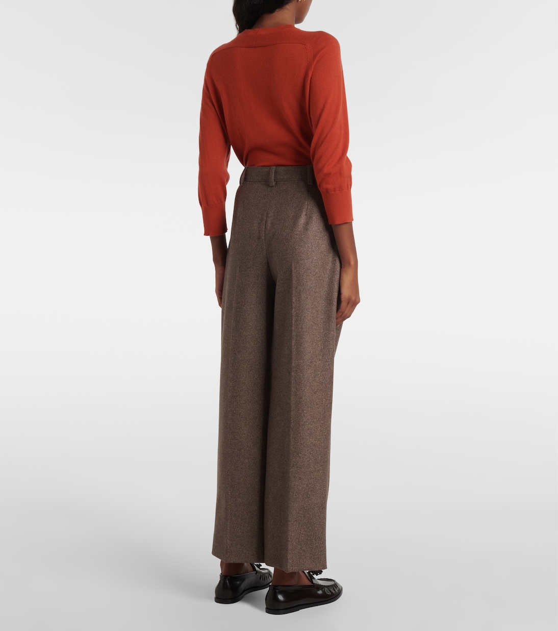 Pantaloni a gamba larga in lana e cashmere | Loro Piana