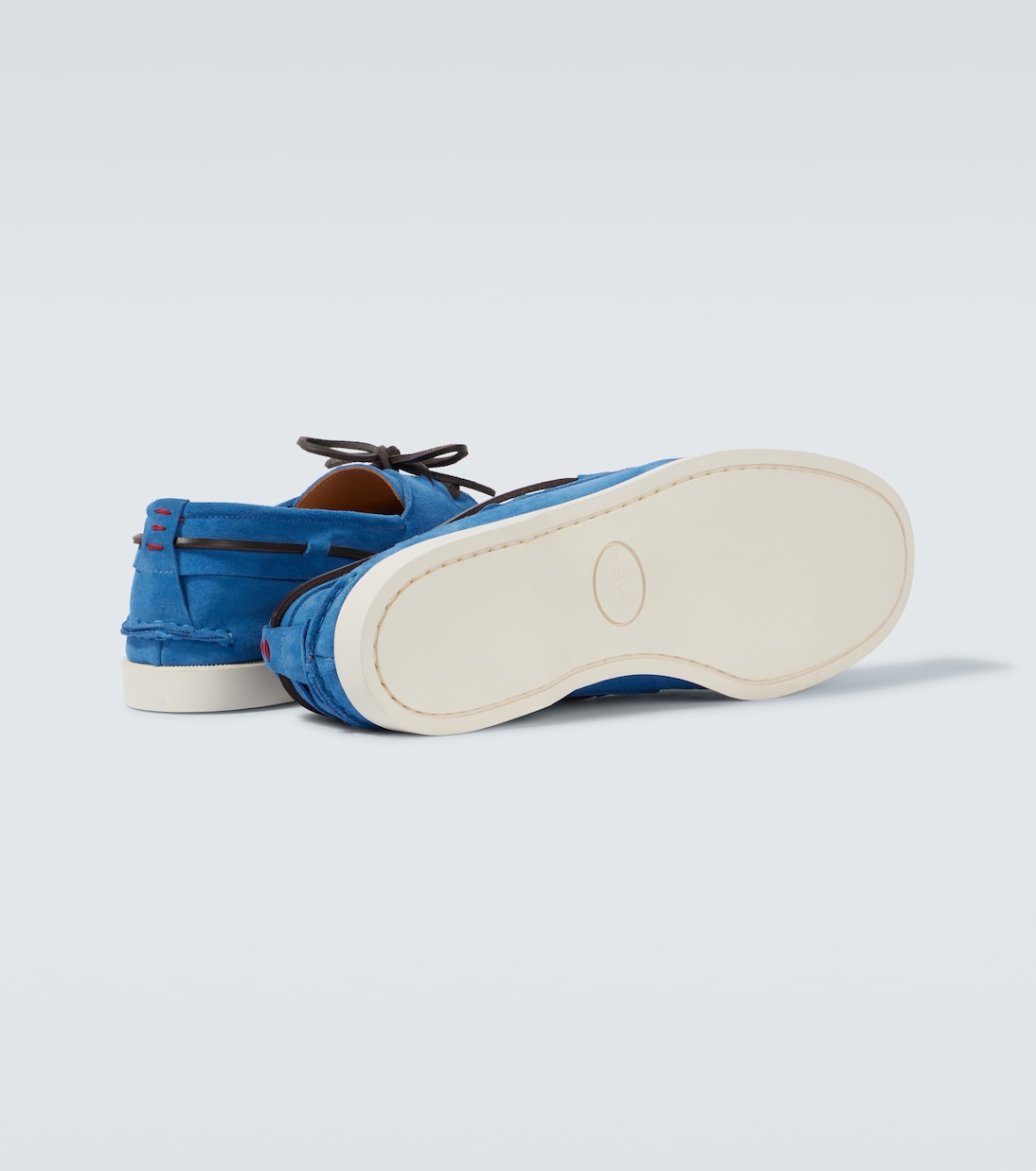 Segelschuhe aus Veloursleder | Kiton