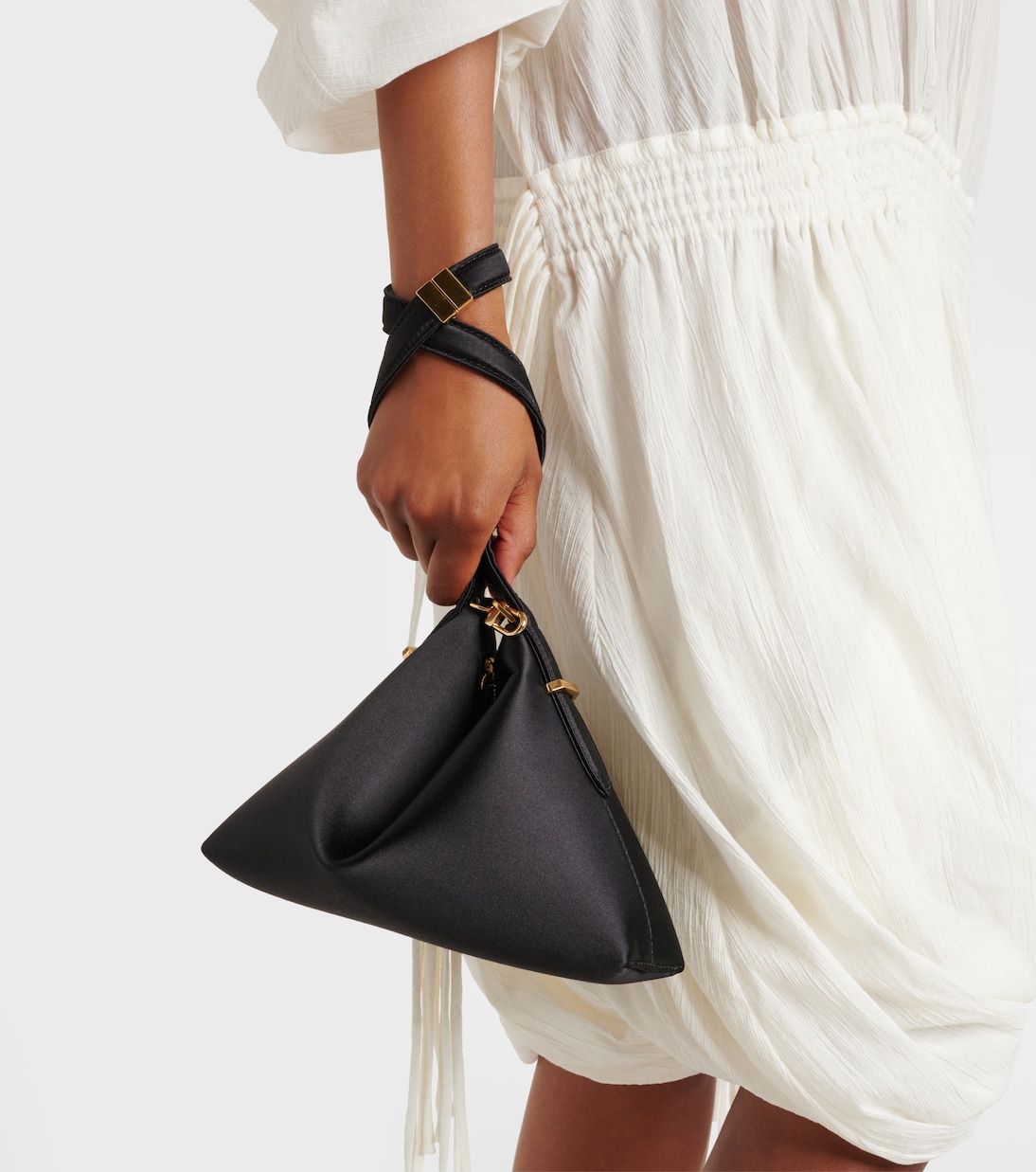Borsa a spalla Scoop Mini in raso | Toteme
