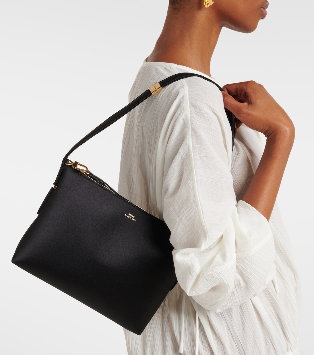 Borsa a spalla Scoop Mini in raso | Toteme