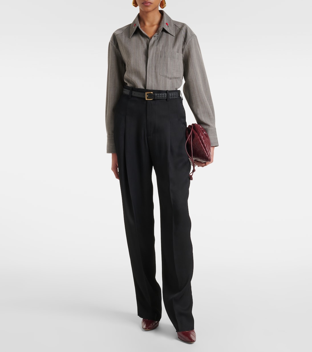Pantaloni tapered a vita alta | Bottega Veneta