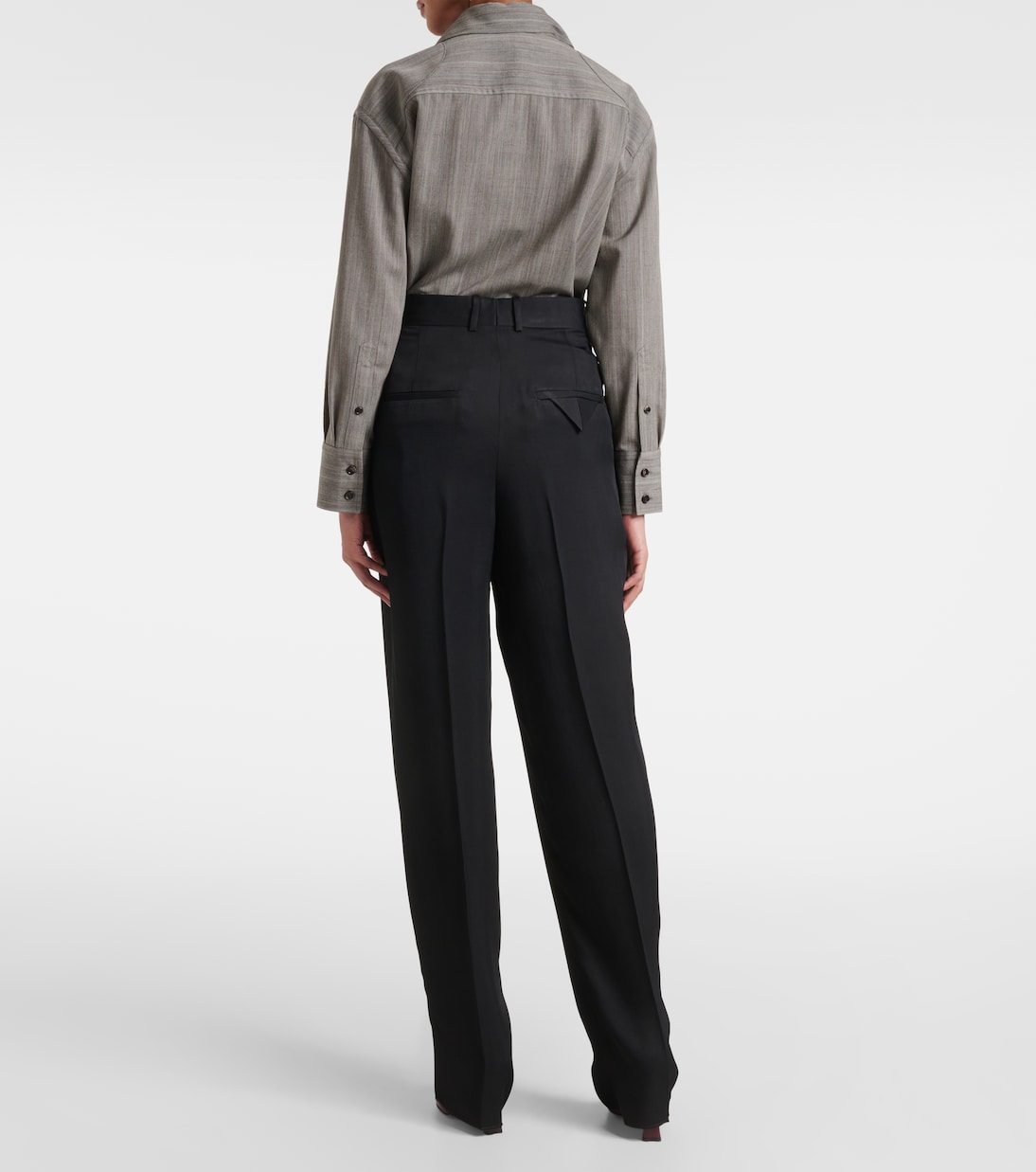 Pantaloni tapered a vita alta | Bottega Veneta