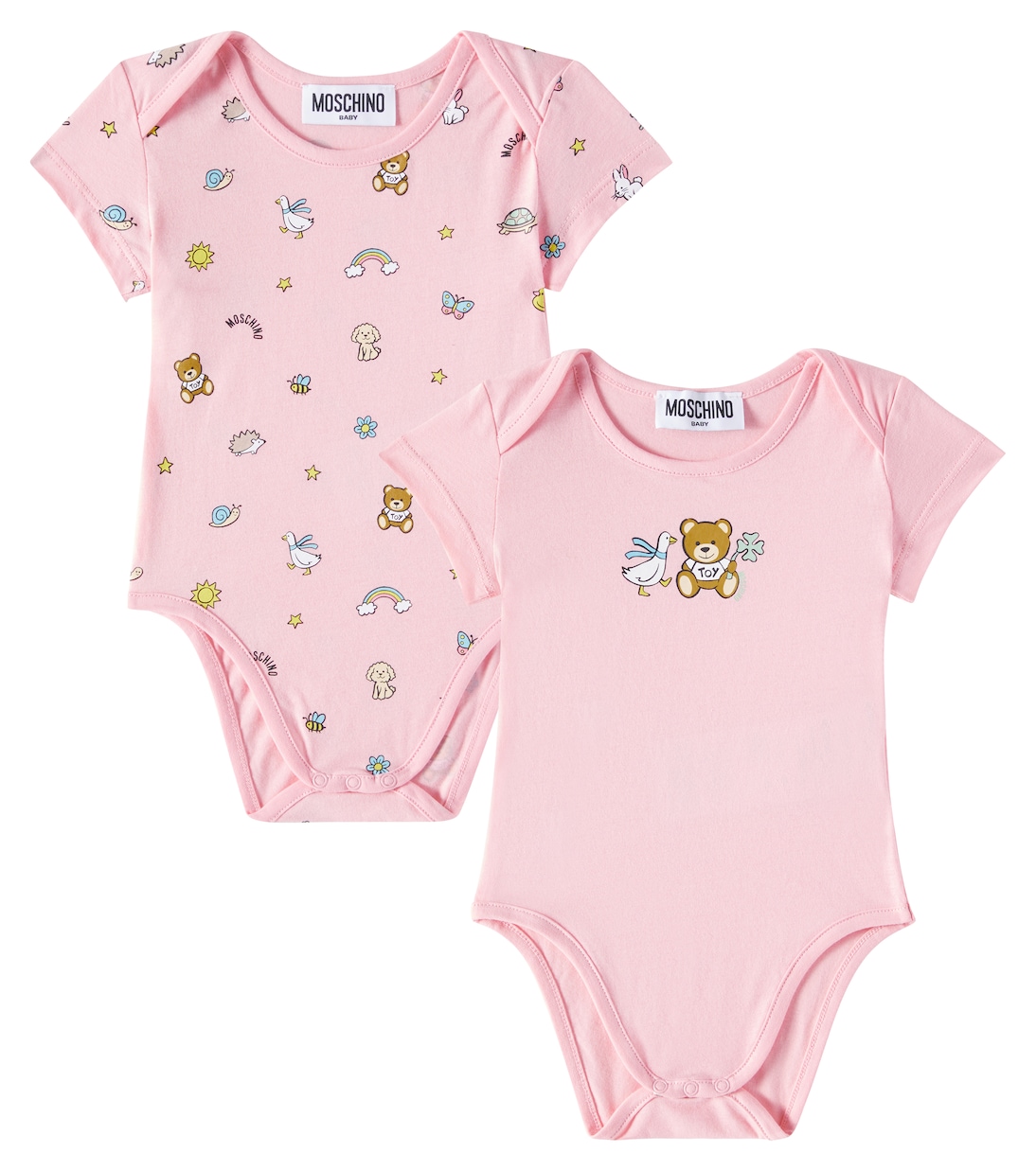 Baby Teddy Bear set of 2 cotton bodysuits | Moschino Kids