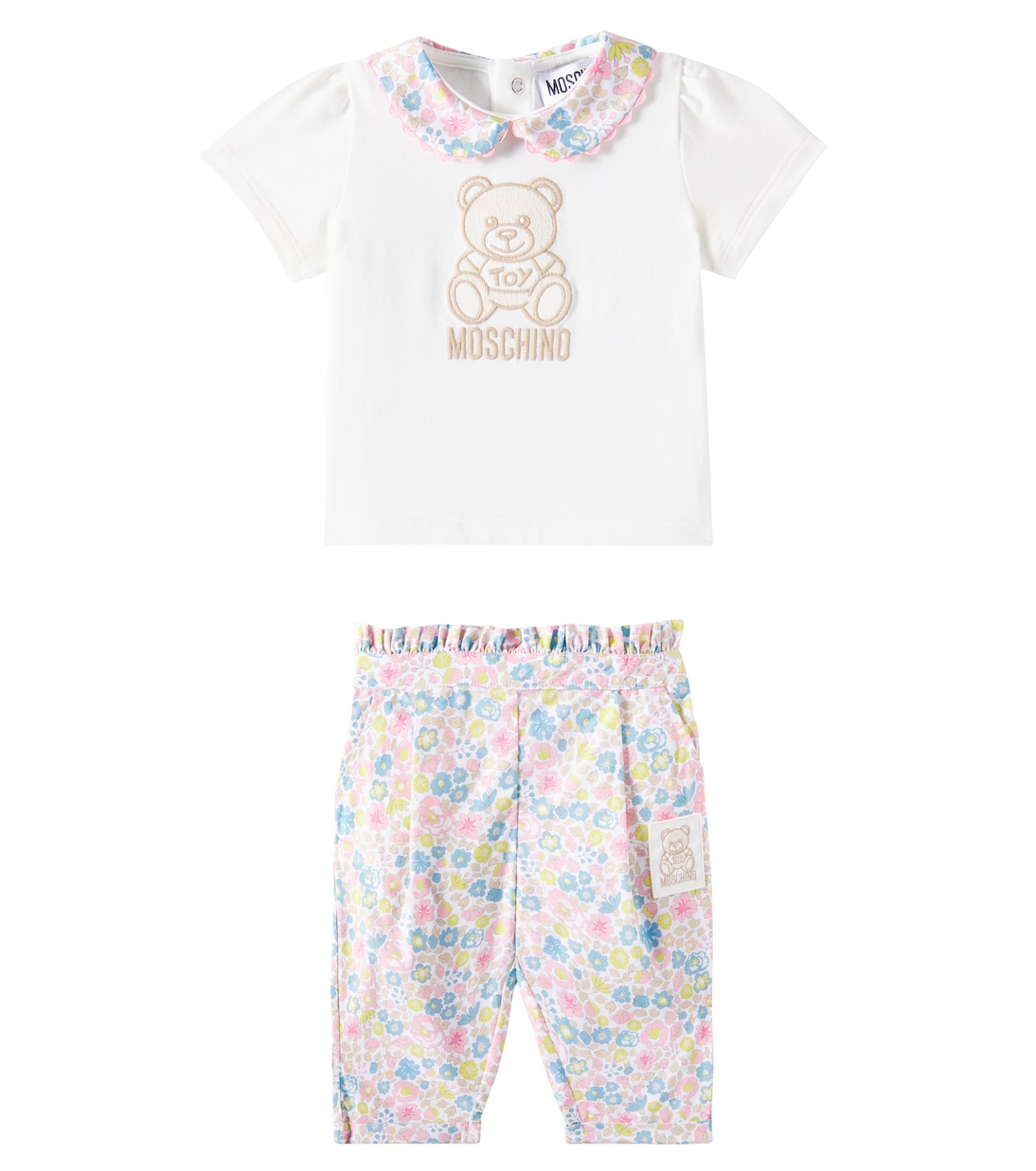 Baby Teddy Bear T-shirt and pants set | Moschino Kids