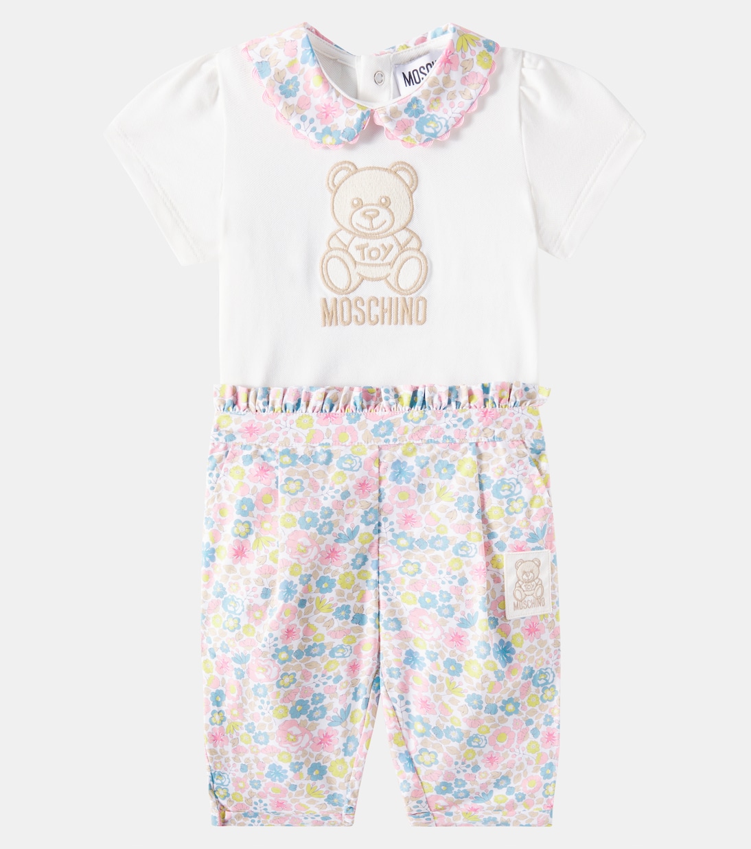 Baby Teddy Bear T-shirt and pants set | Moschino Kids