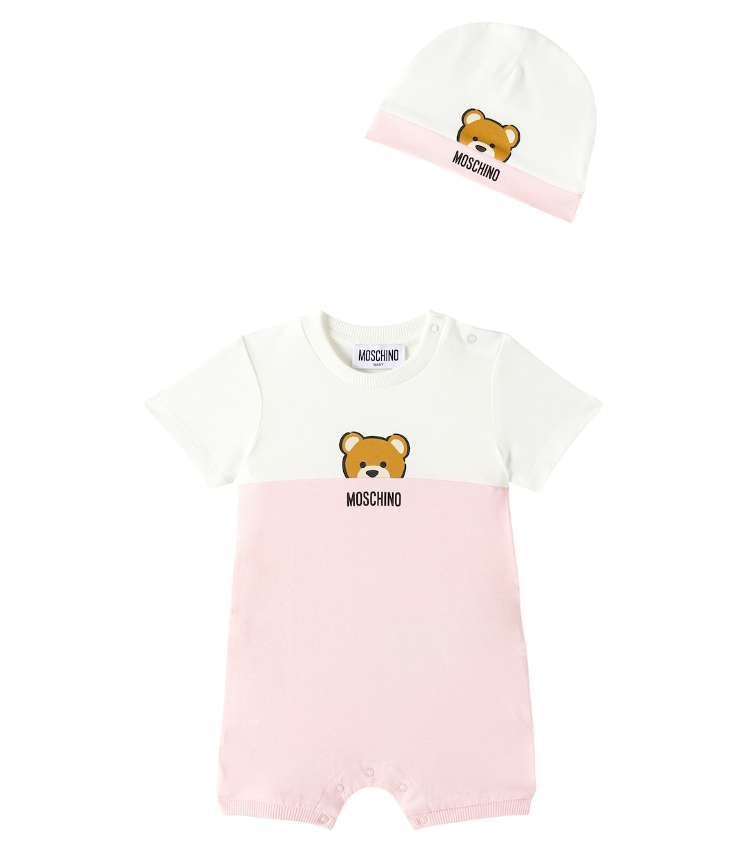 Bébé – Combi-short Teddy Bear en coton | Moschino Kids