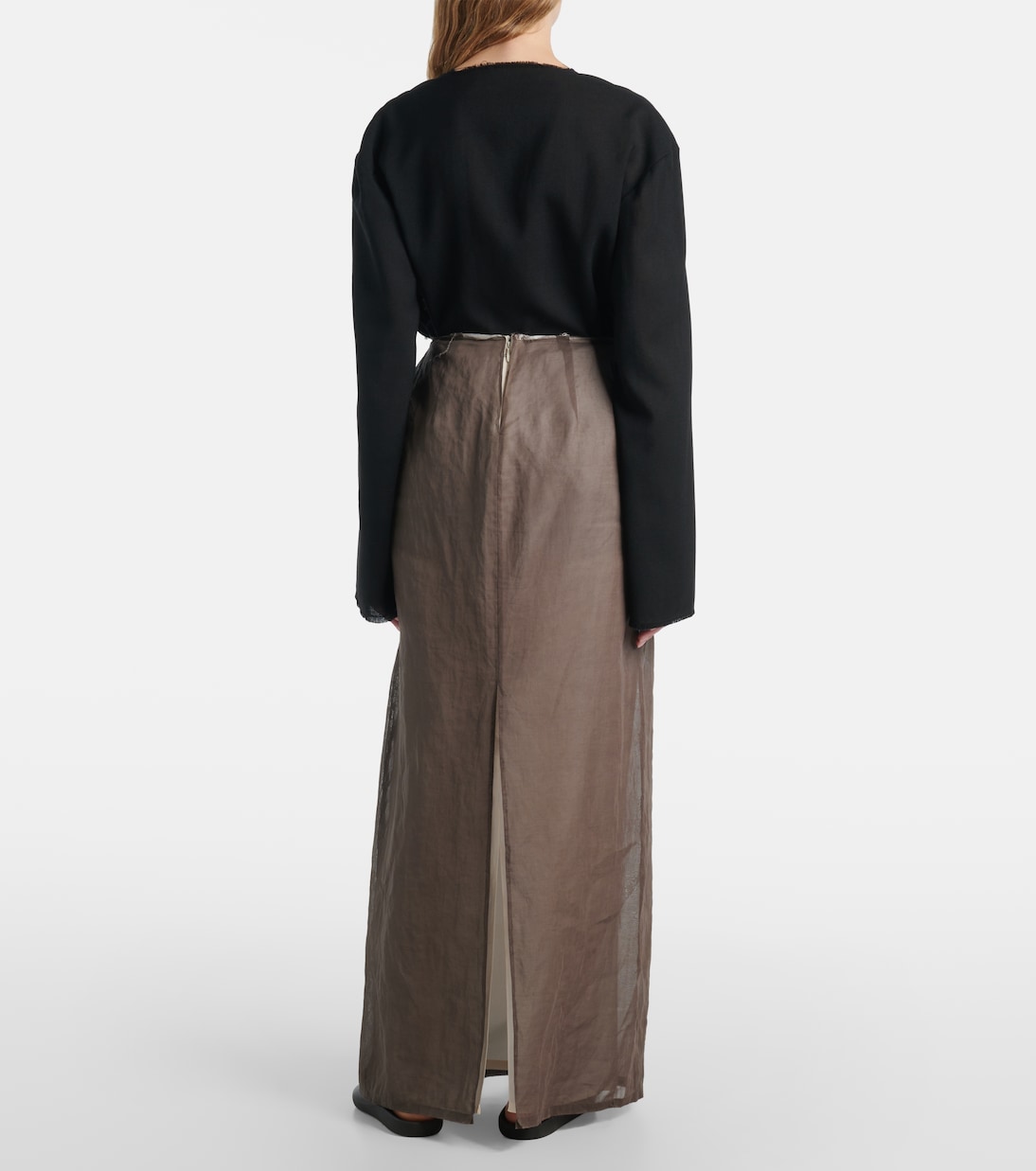 Zaira deconstructed cotton maxi skirt | The Row