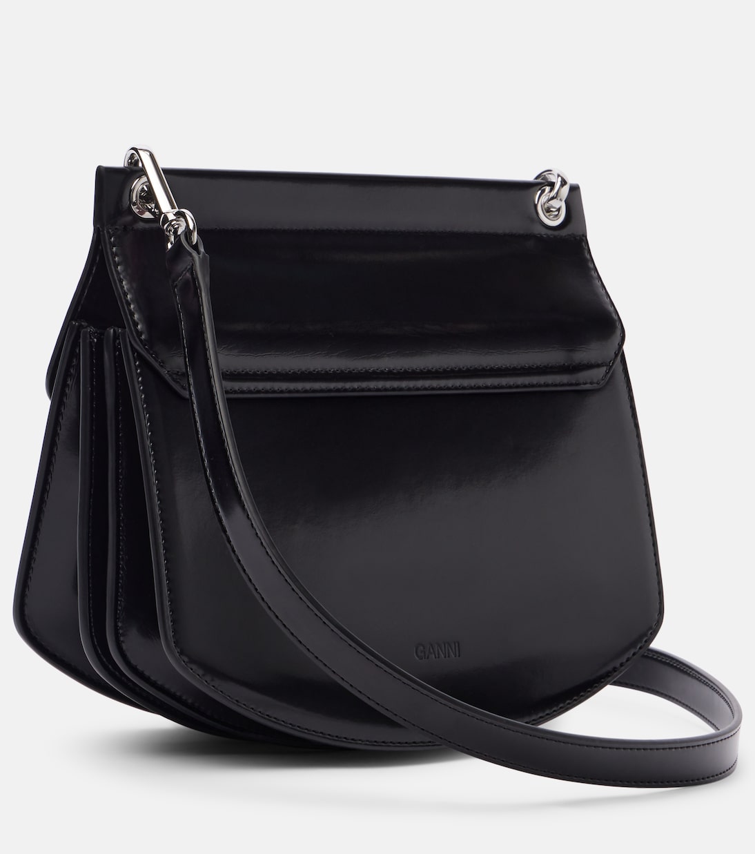 Schultertasche Apo-G Small aus Lederimitat | Ganni