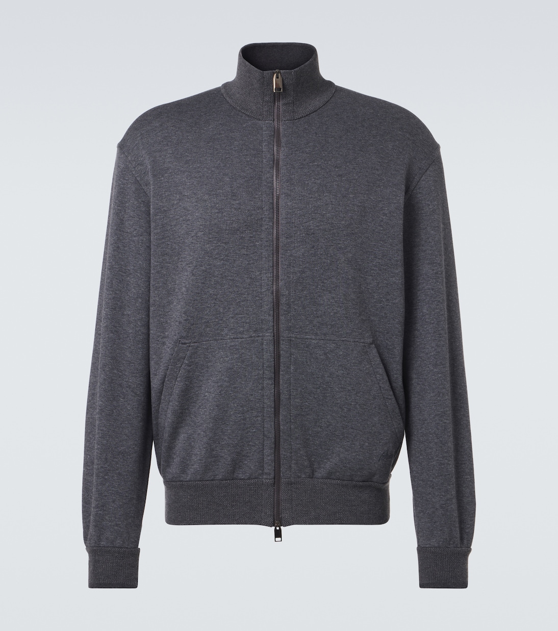 Felpa in misto cotone con zip | Brioni