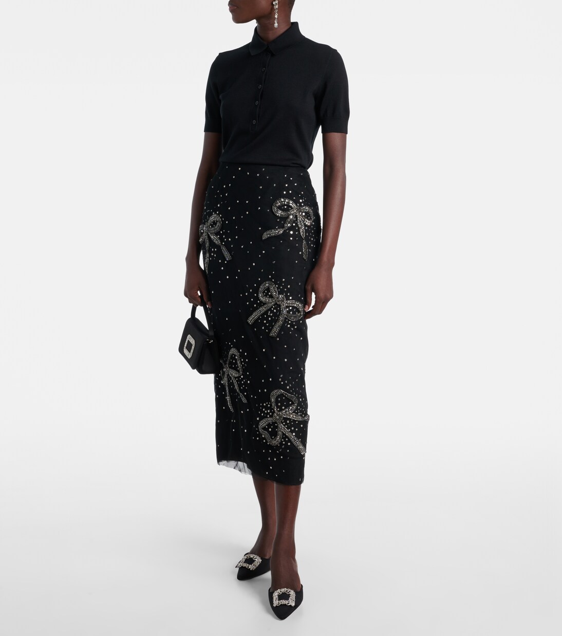 Silk and cotton-blend polo shirt | Carolina Herrera