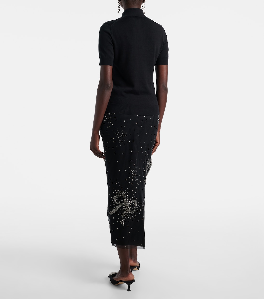 Silk and cotton-blend polo shirt | Carolina Herrera