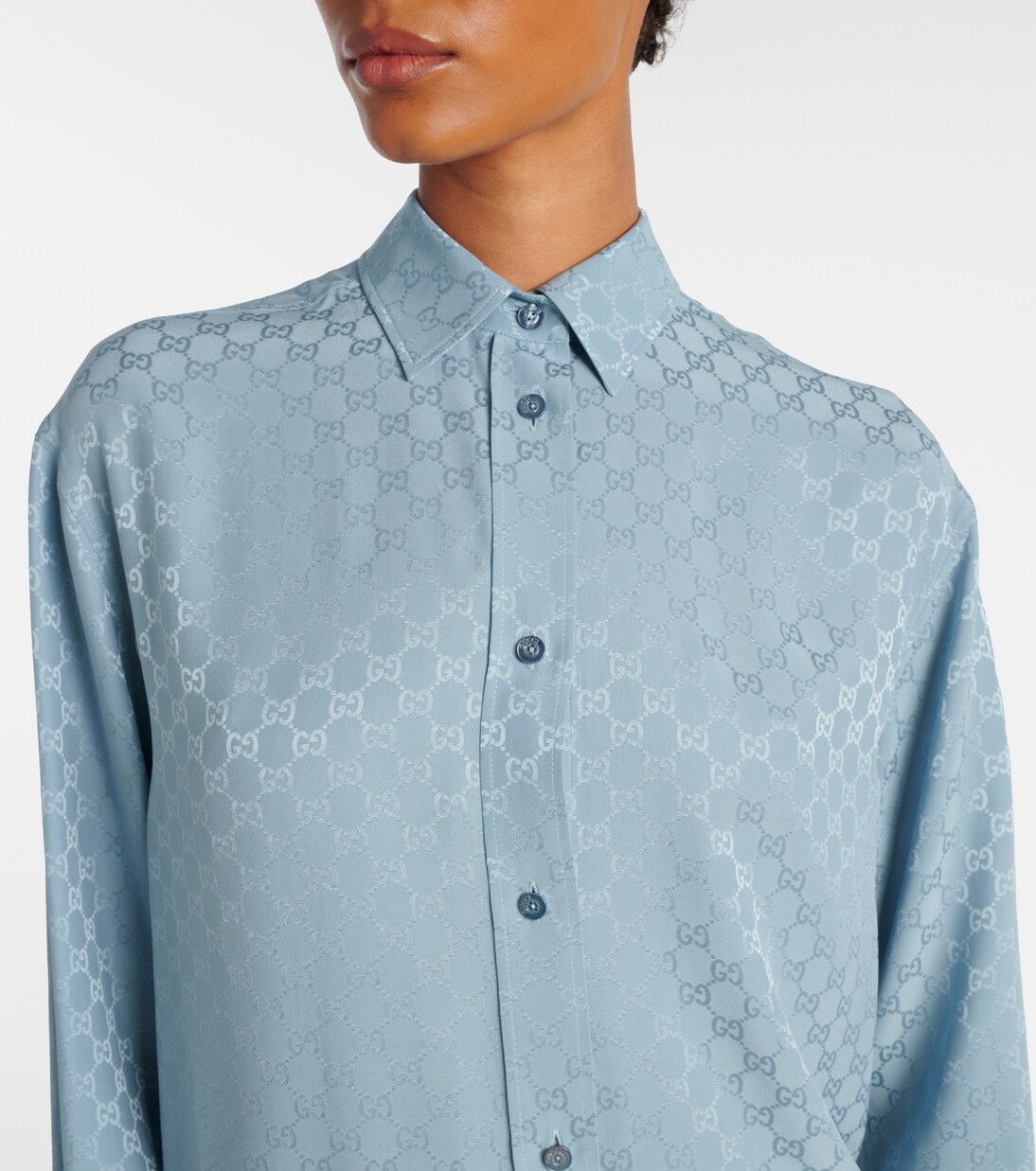 Camicia in seta GG | Gucci