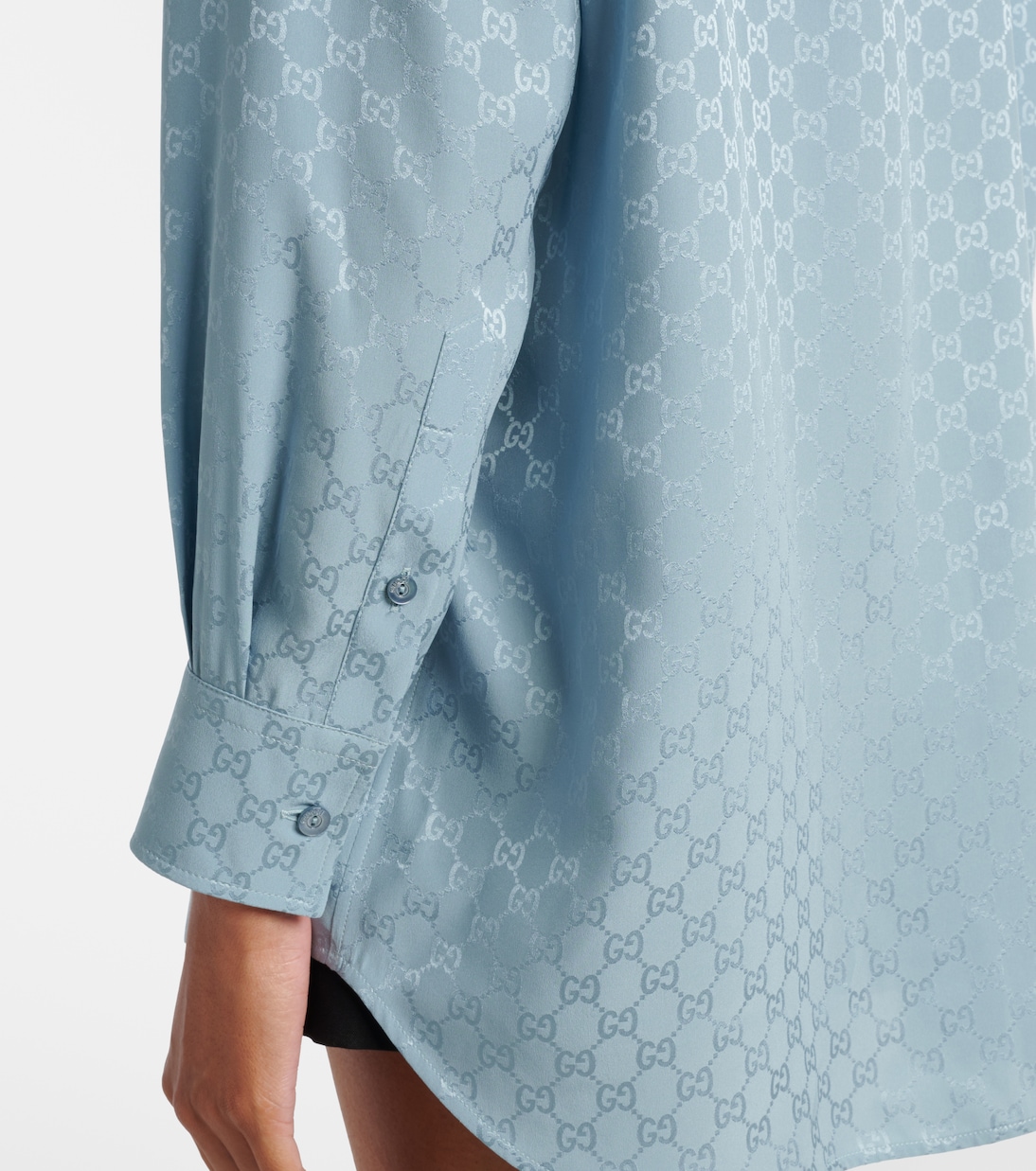 Camicia in seta GG | Gucci
