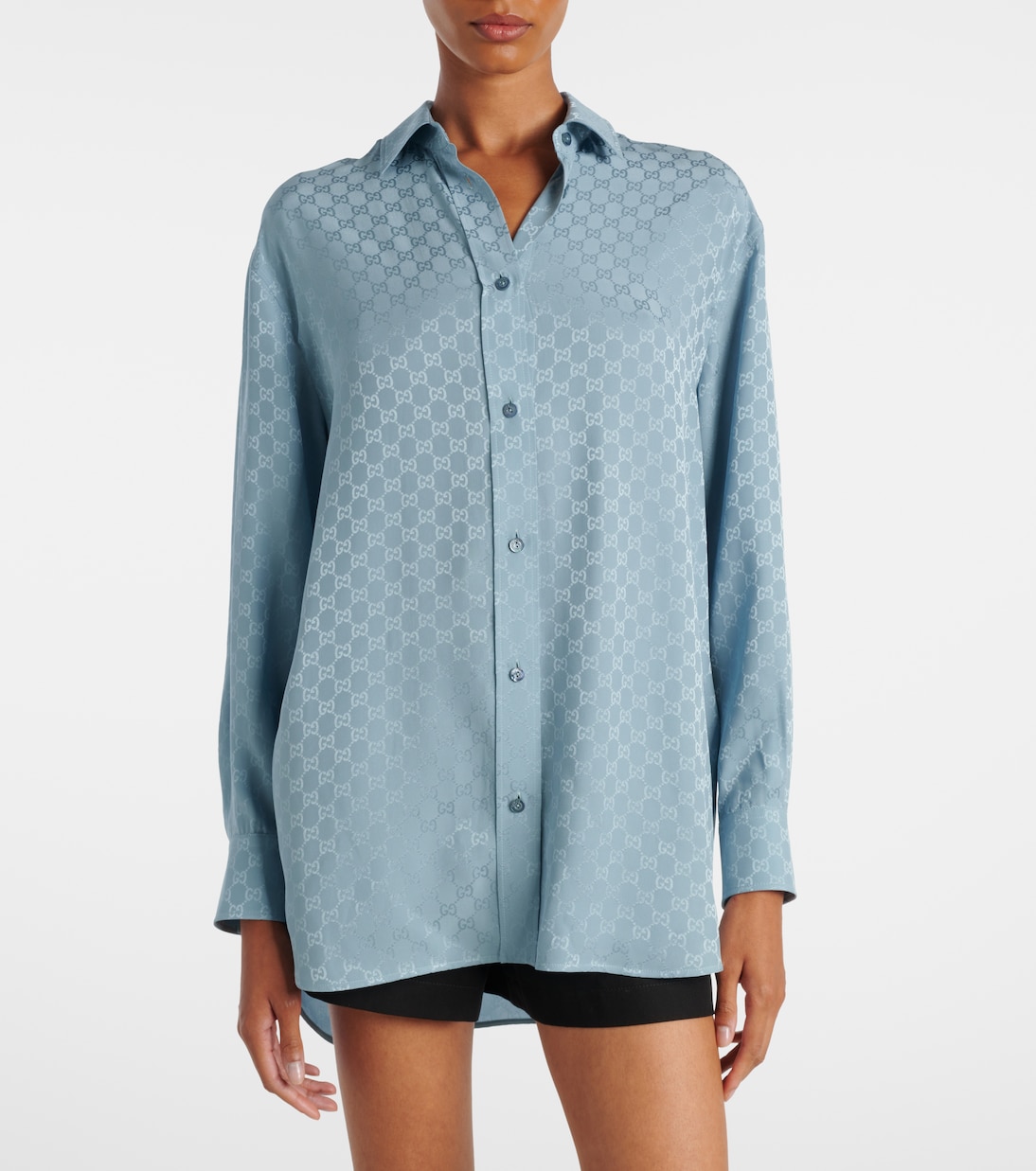 Camicia in seta GG | Gucci