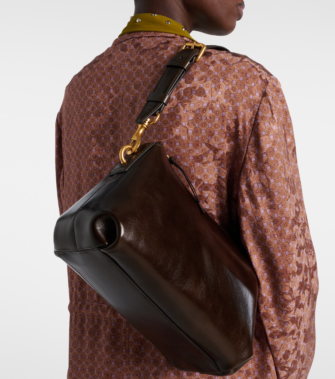 Grip Small leather shoulder bag | Dries Van Noten