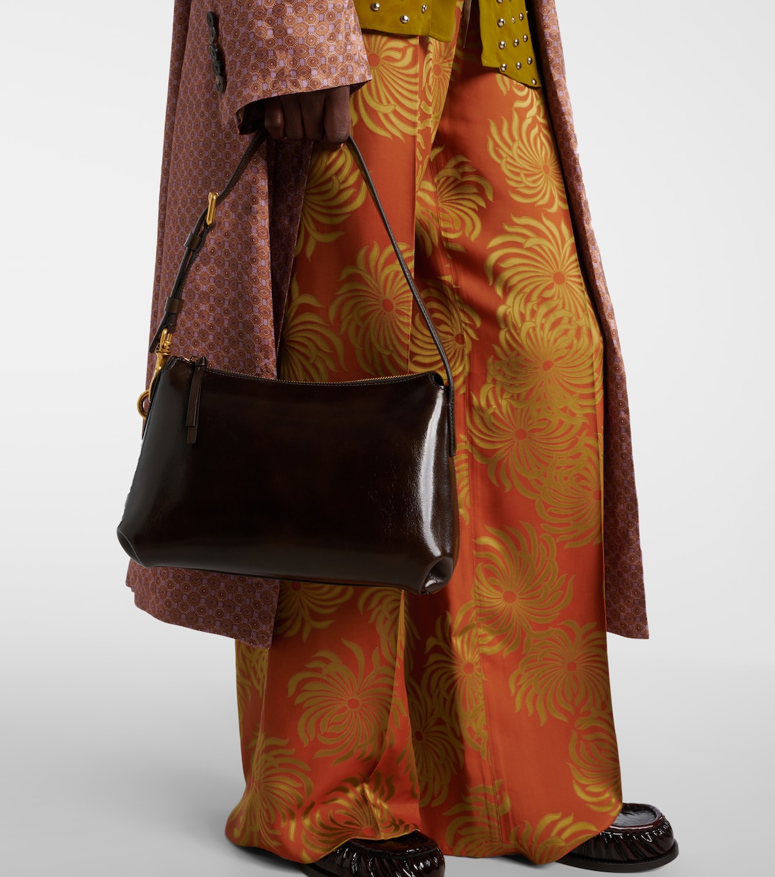 Grip Small leather shoulder bag | Dries Van Noten