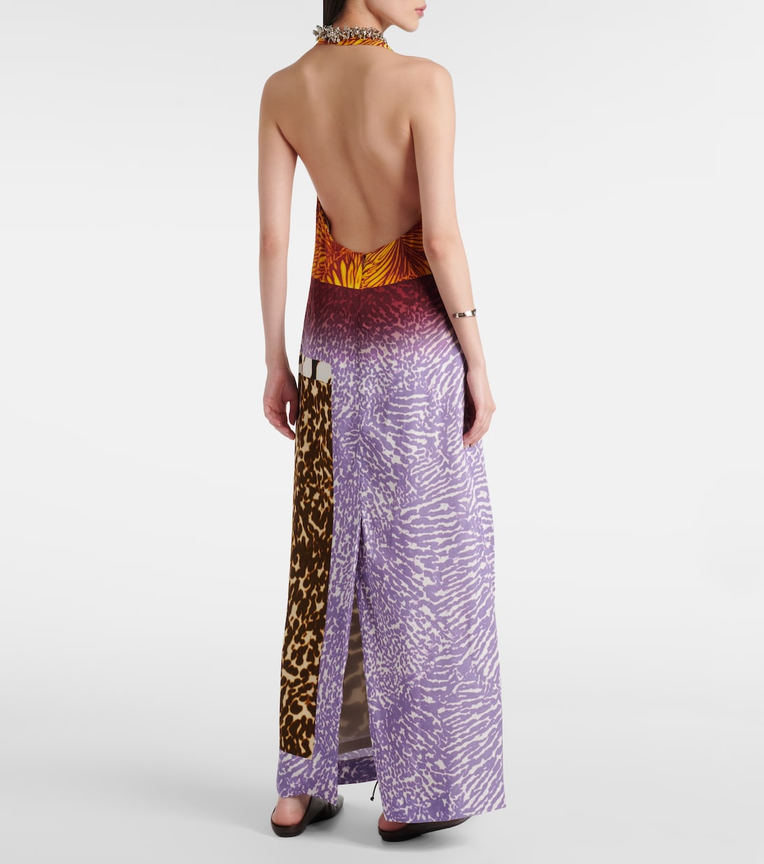 Abito lungo con stampa | Dries Van Noten