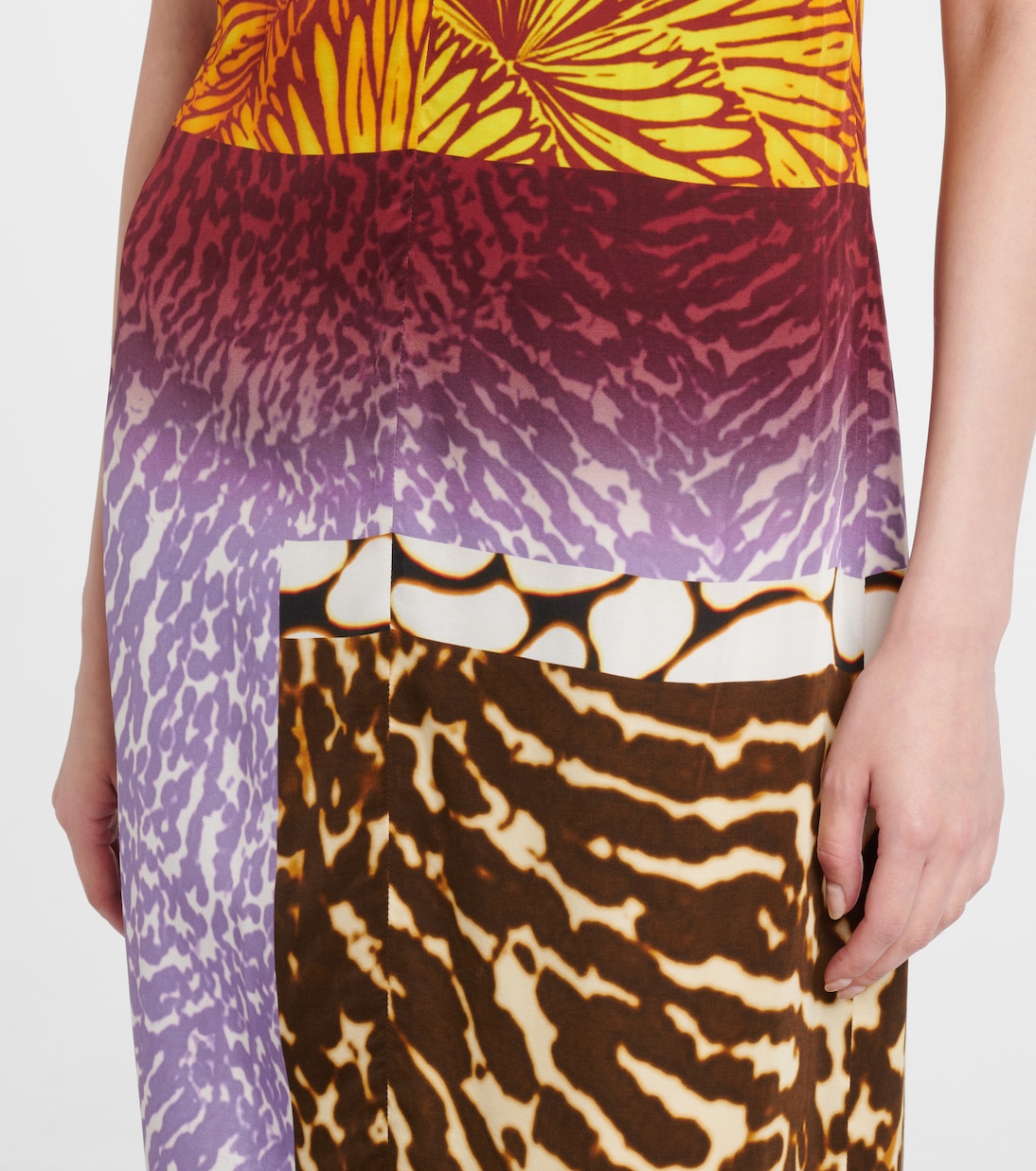 Abito lungo con stampa | Dries Van Noten