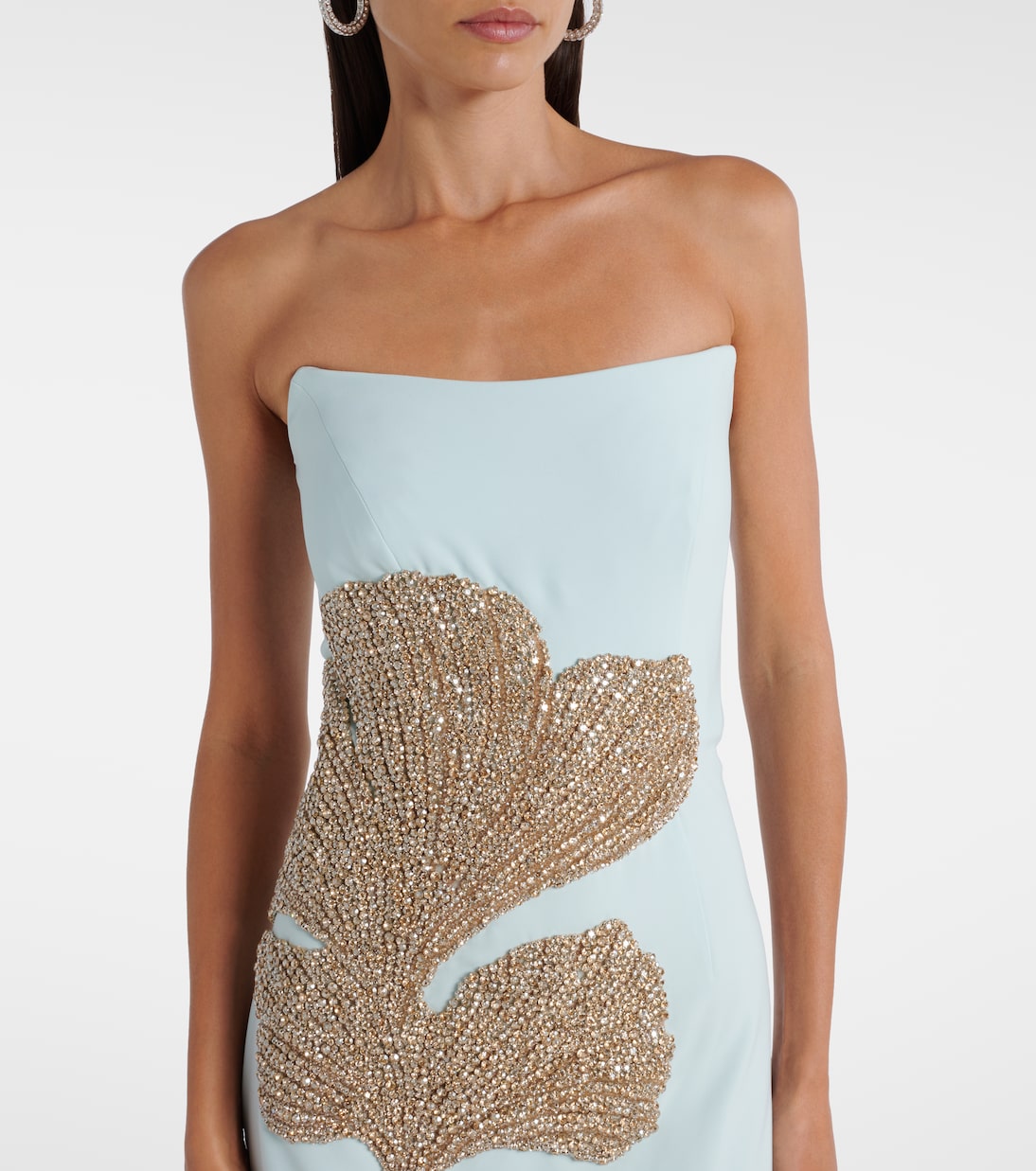Faranna crystal-embellished crêpe gown | Costarellos