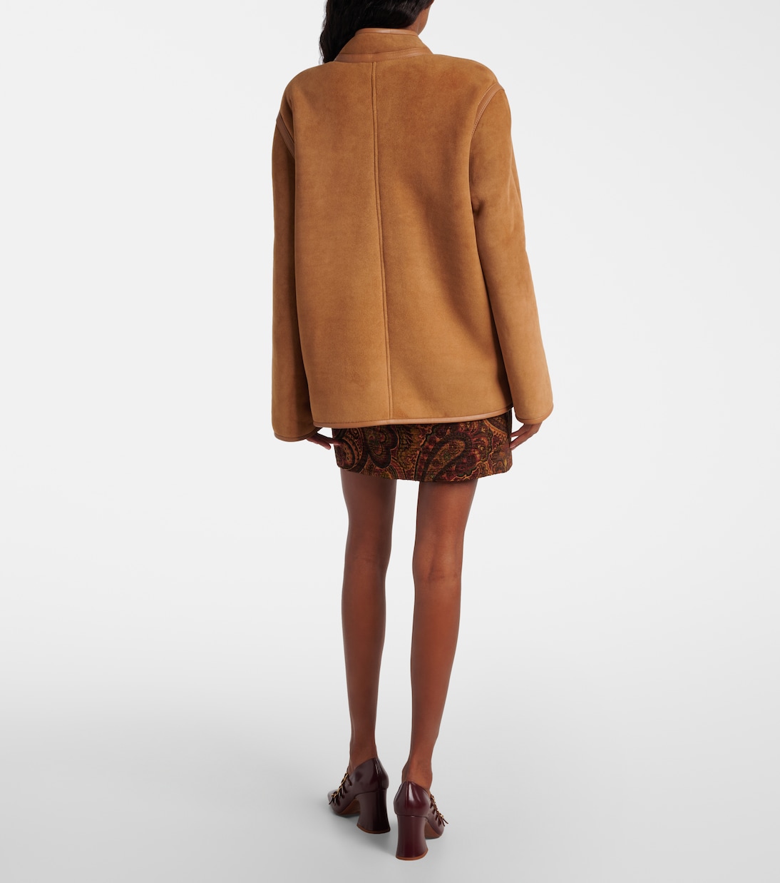 Curly shearling-lined suede jacket | Blazé Milano