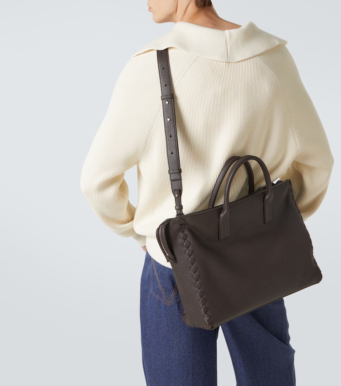 Interview leather briefcase | Bottega Veneta