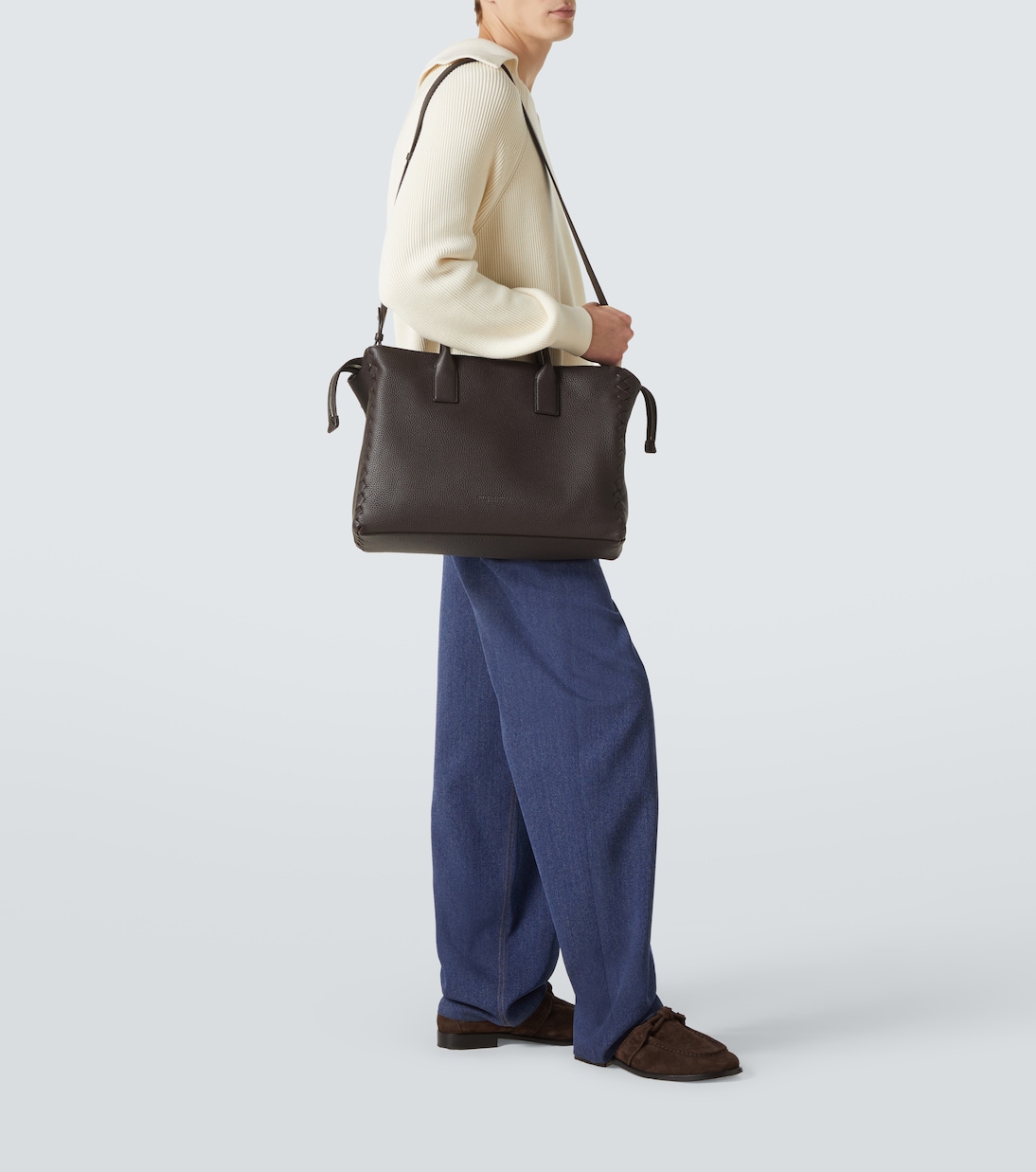 Interview leather briefcase | Bottega Veneta