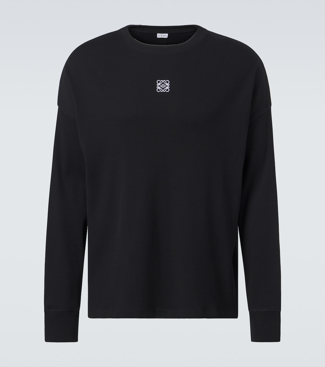 T-shirt Anagram in maglia di cotone a coste | Loewe