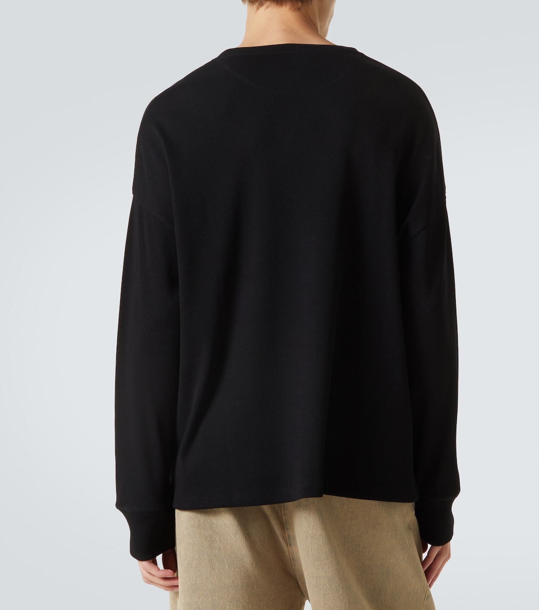 T-shirt Anagram in maglia di cotone a coste | Loewe