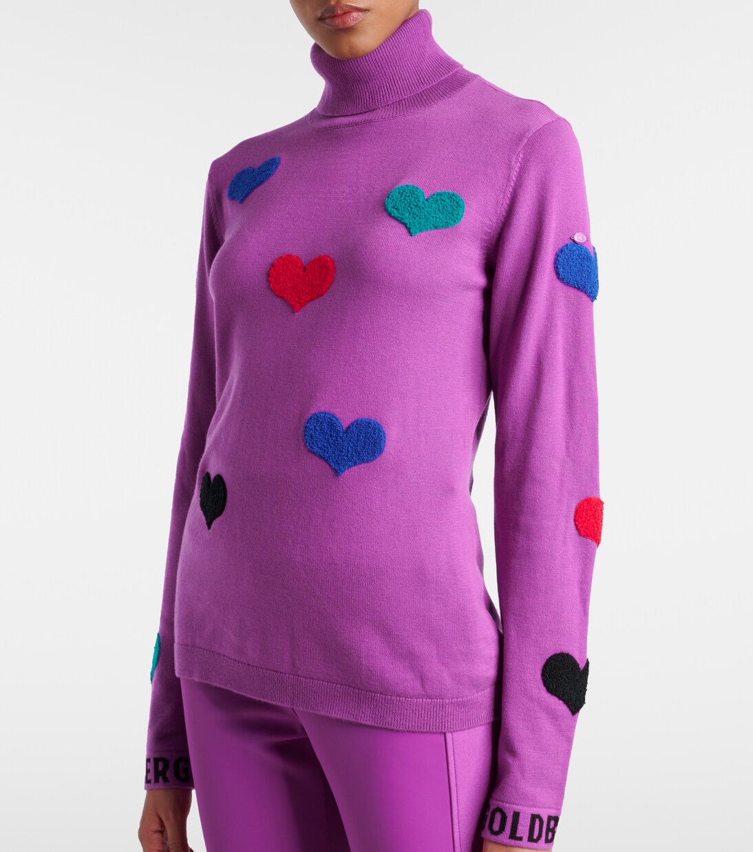 Bacio appliqués turtleneck sweater | Goldbergh