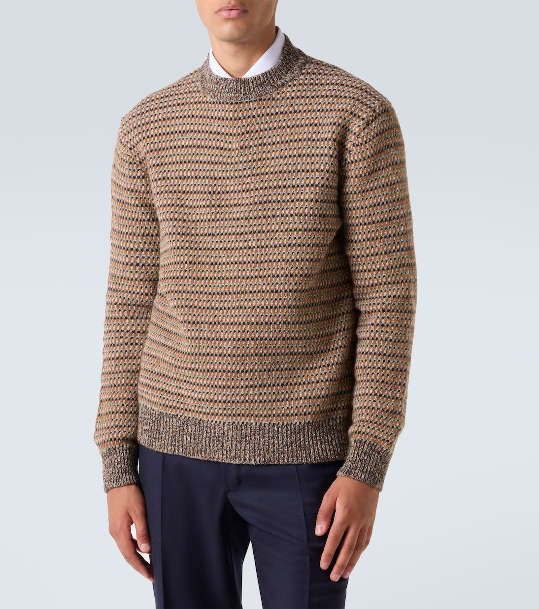 Virgin wool striped sweater | Slowear