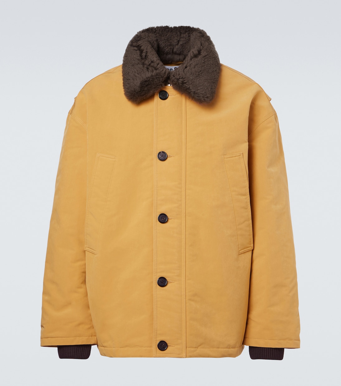 Padded shearling-trimmed jacket | Acne Studios