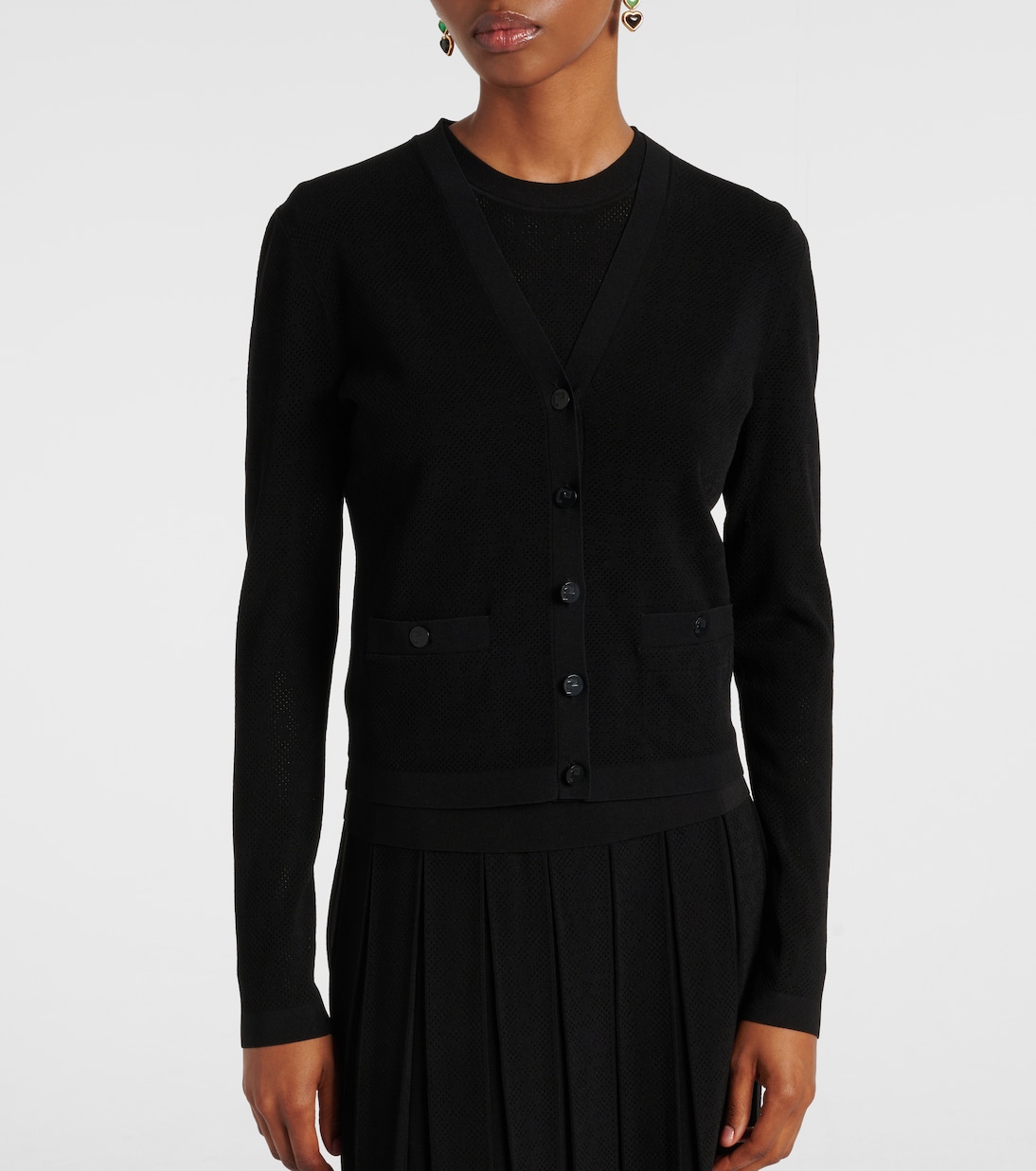 Cardigan T Monogram en jacquard | Tory Burch