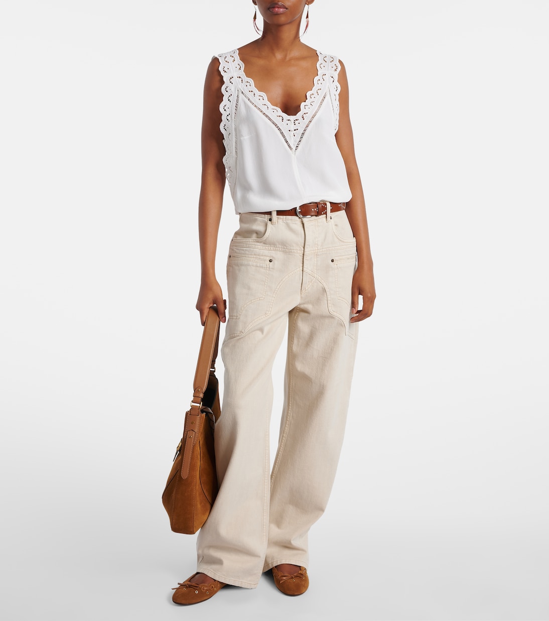 Balfy bow-detail suede ballet flats | Isabel Marant