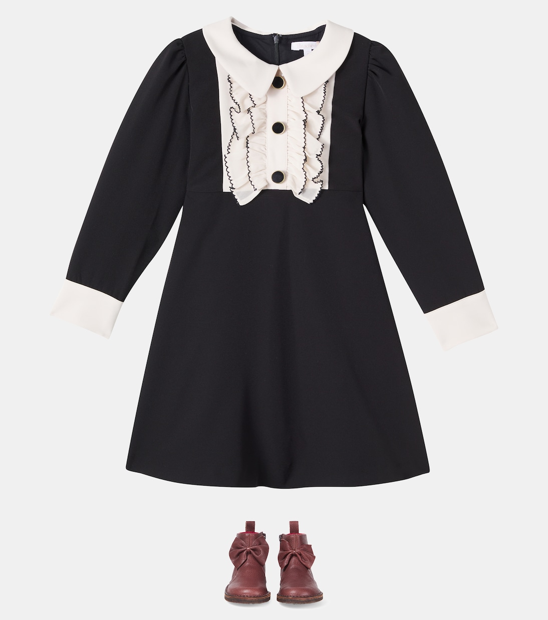 Ruffled twill dress | Patachou