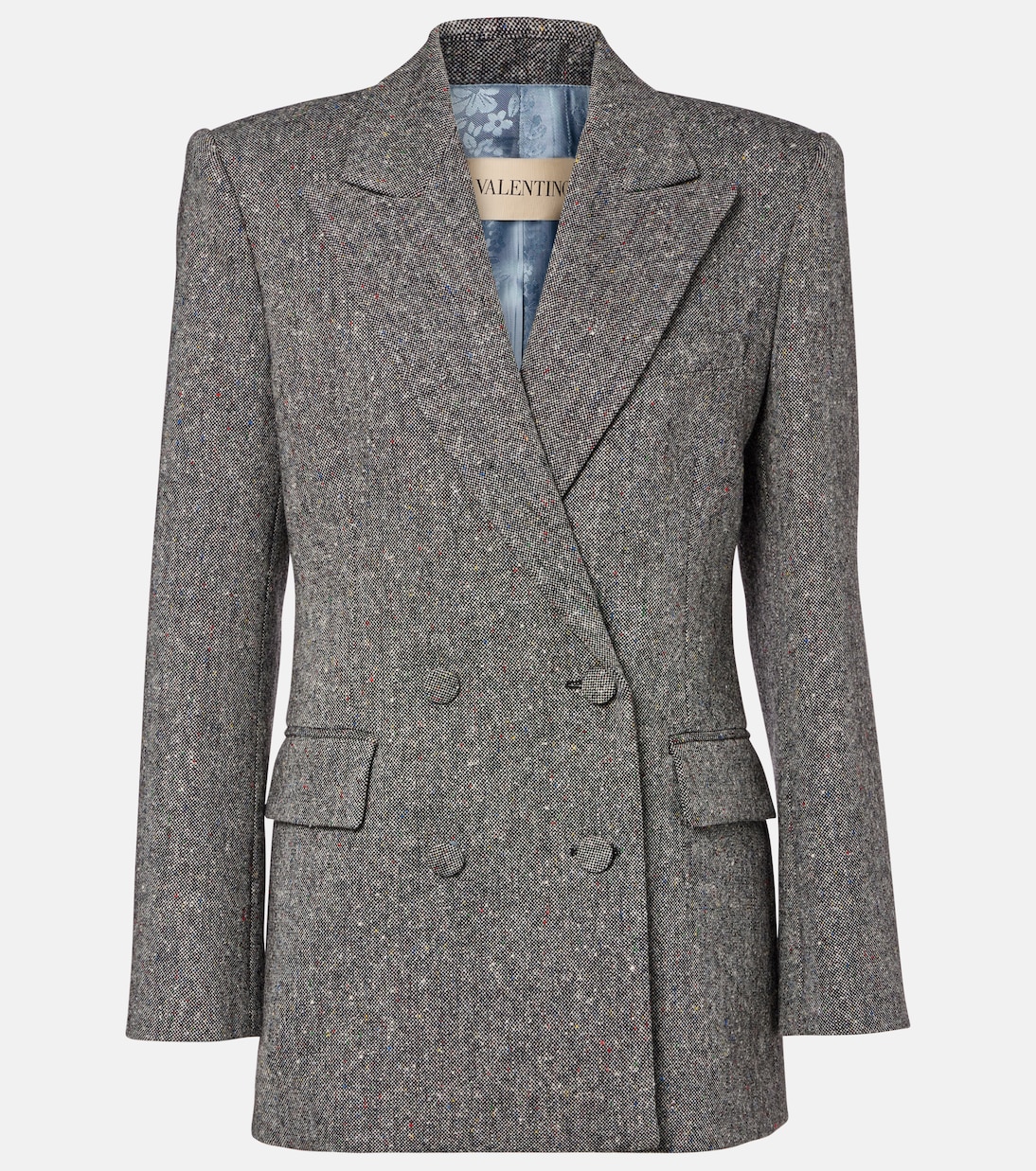 Double-breasted wool-blend blazer | Valentino